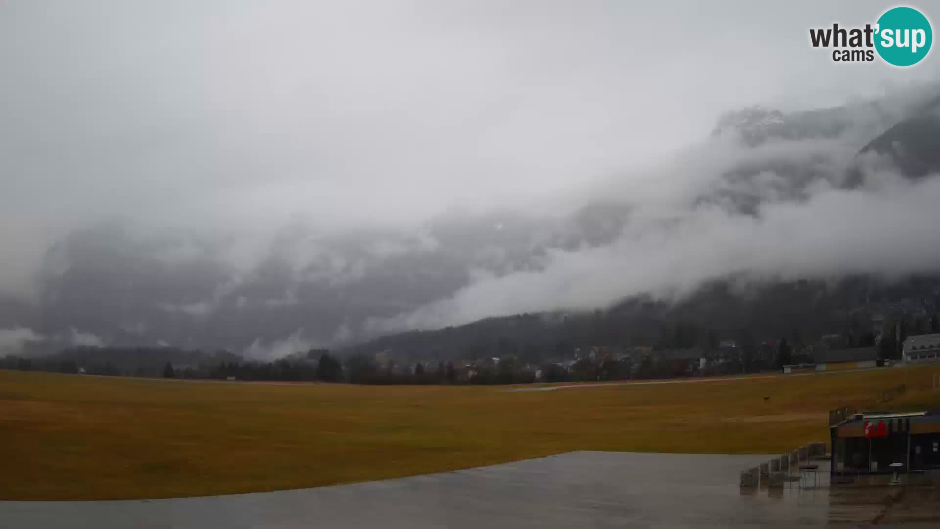 Web kamera uživo Zračna luka Bovec – Pogled na Kanin