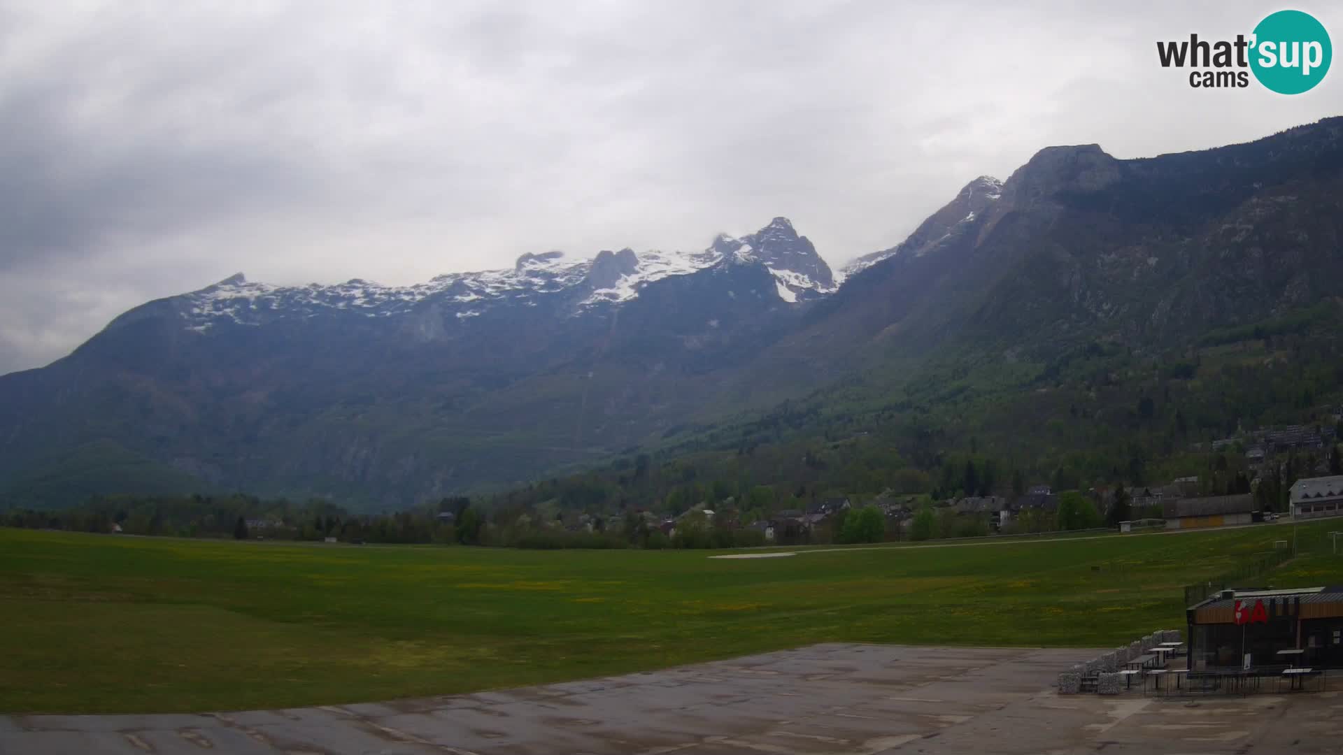 Spletna kamera letališče Bovec – pogled proti Kaninu