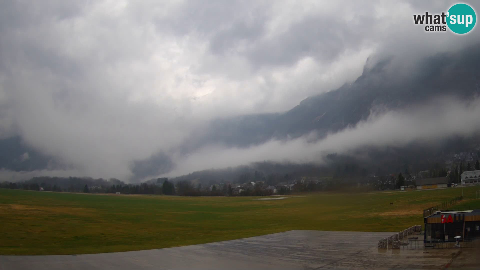 Webcam en direct Aéroport de Bovec – Vue sur Kanin