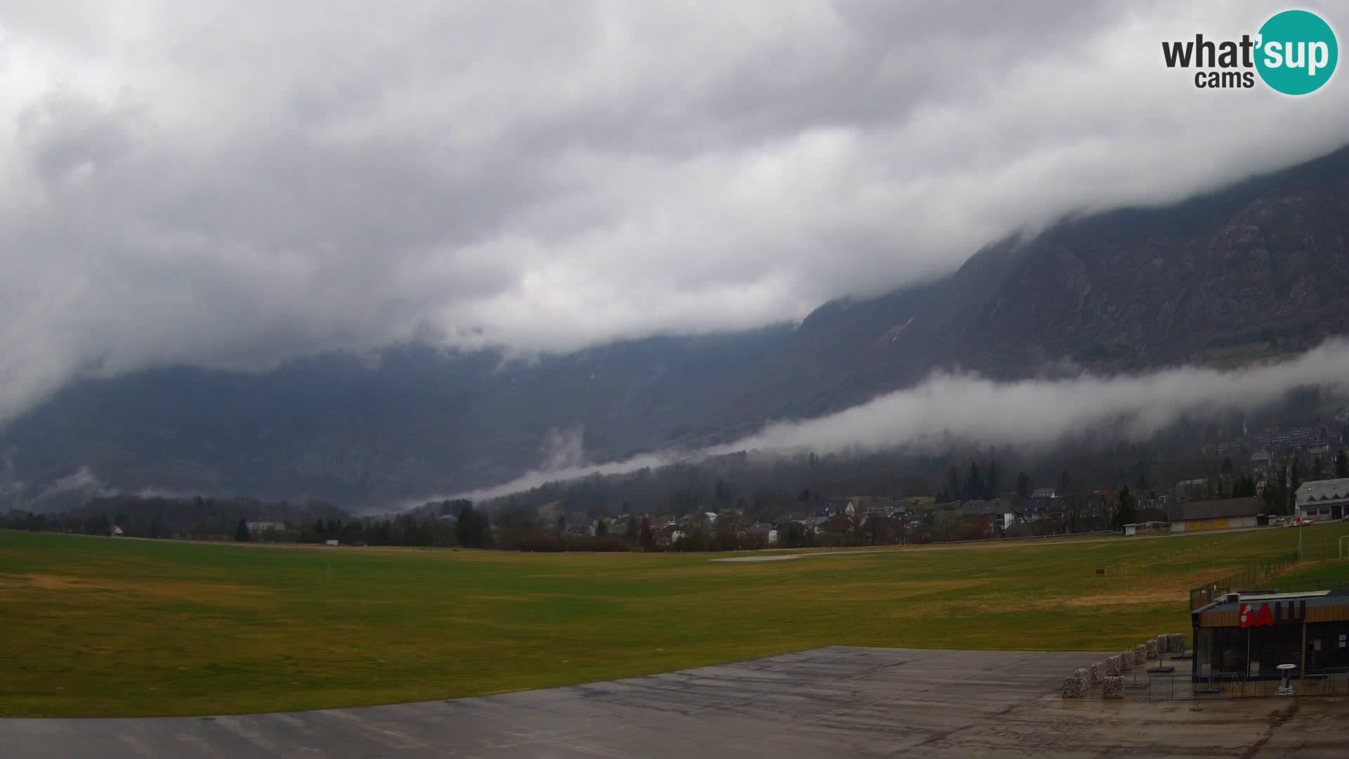 Live webcam Bovec airport – View to Kanin