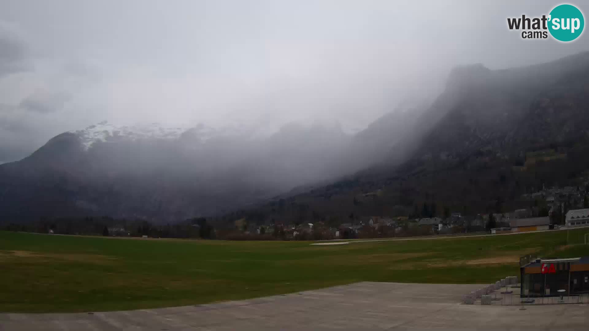 Webcam en direct Aéroport de Bovec – Vue sur Kanin