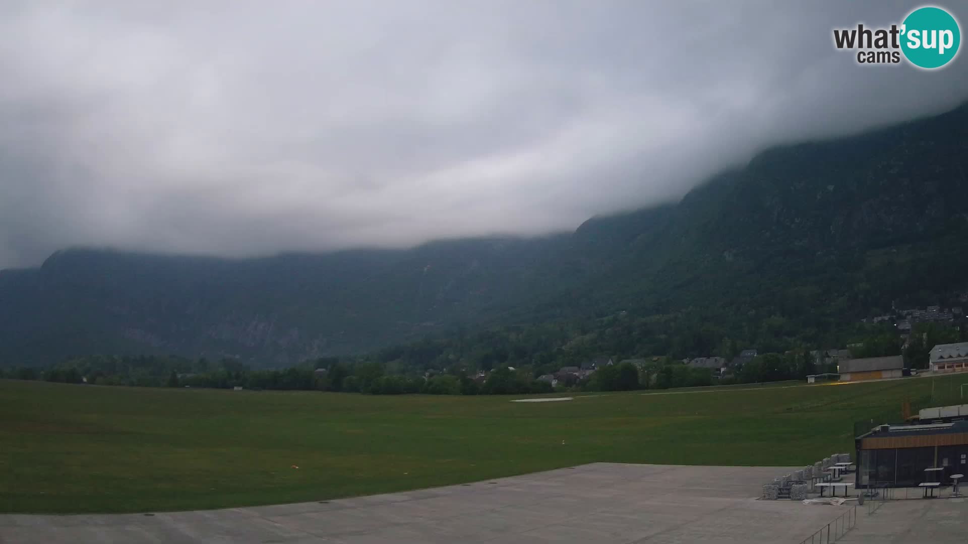 Web kamera uživo Zračna luka Bovec – Pogled na Kanin
