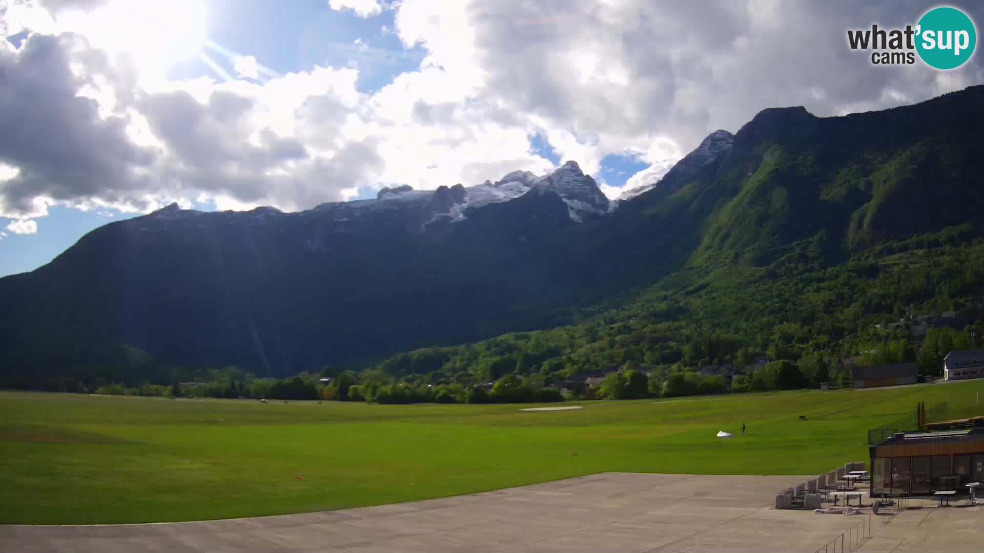 Webcam en direct Aéroport de Bovec – Vue sur Kanin