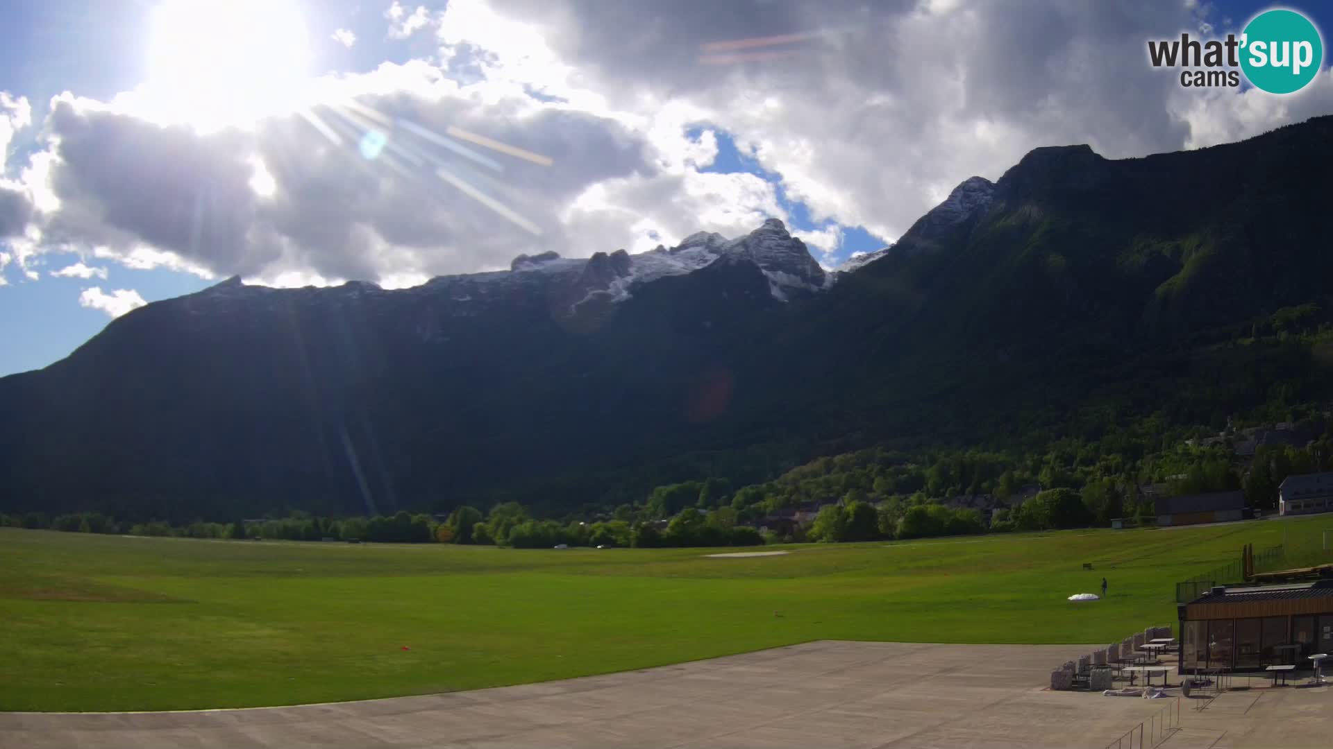 Webcam en direct Aéroport de Bovec – Vue sur Kanin