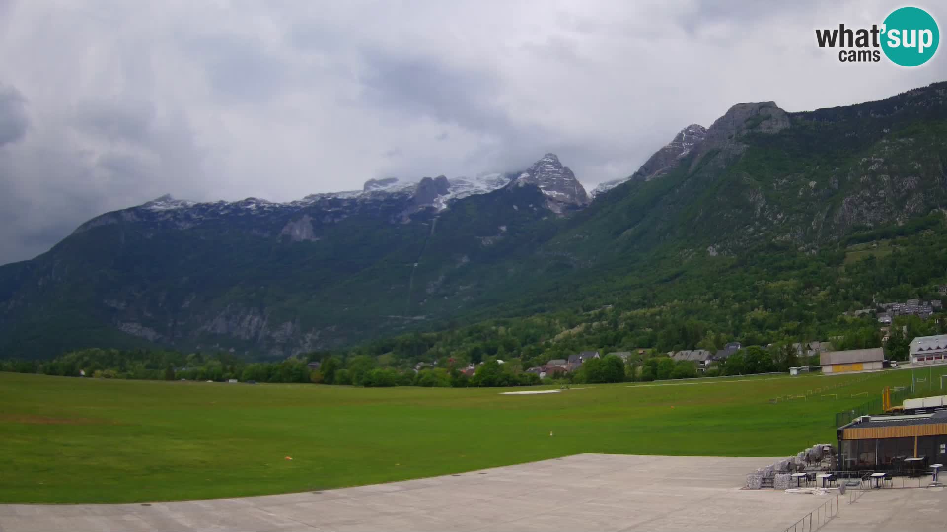 Spletna kamera letališče Bovec – pogled proti Kaninu
