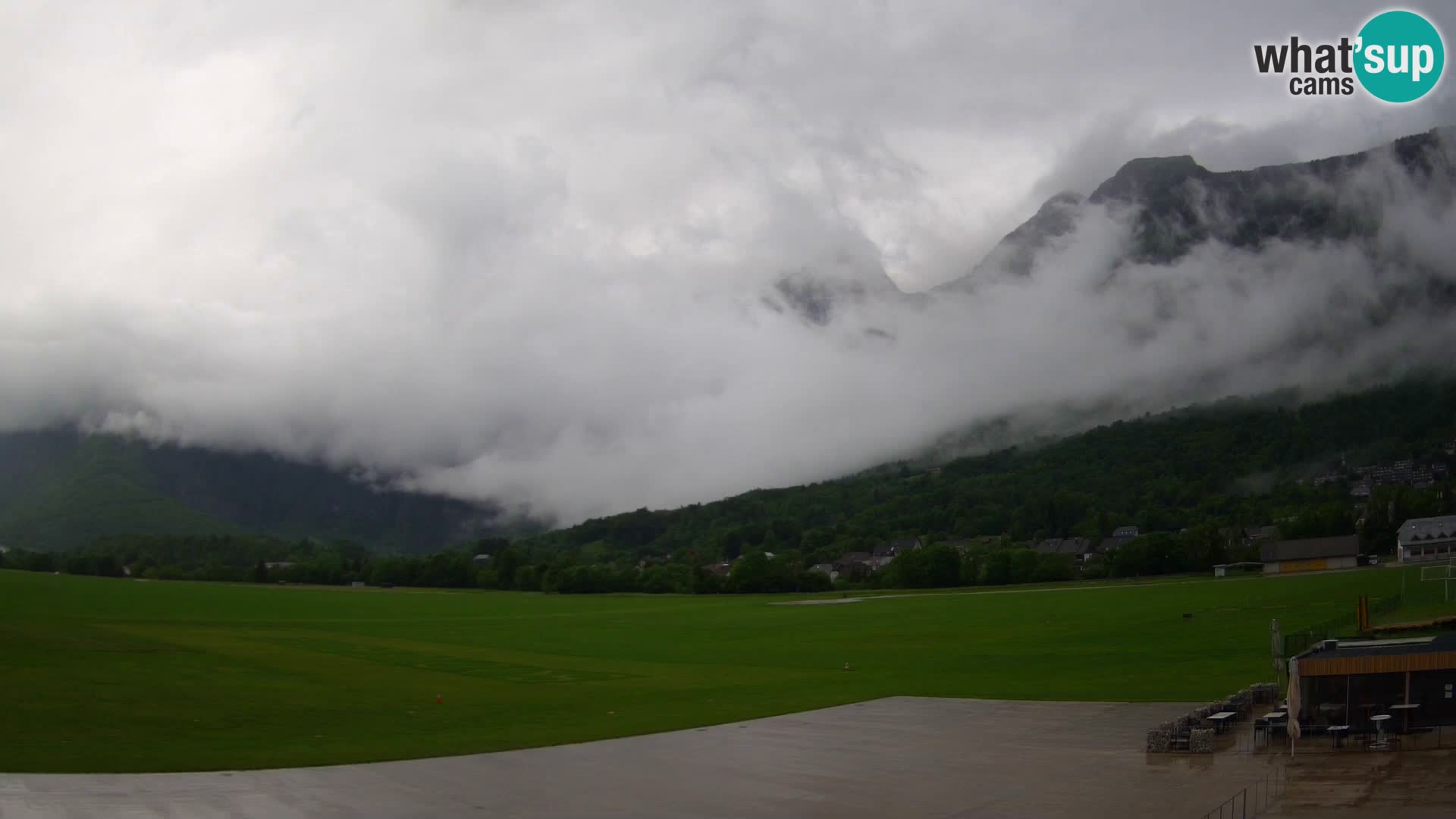 Live webcam Bovec airport – View to Kanin
