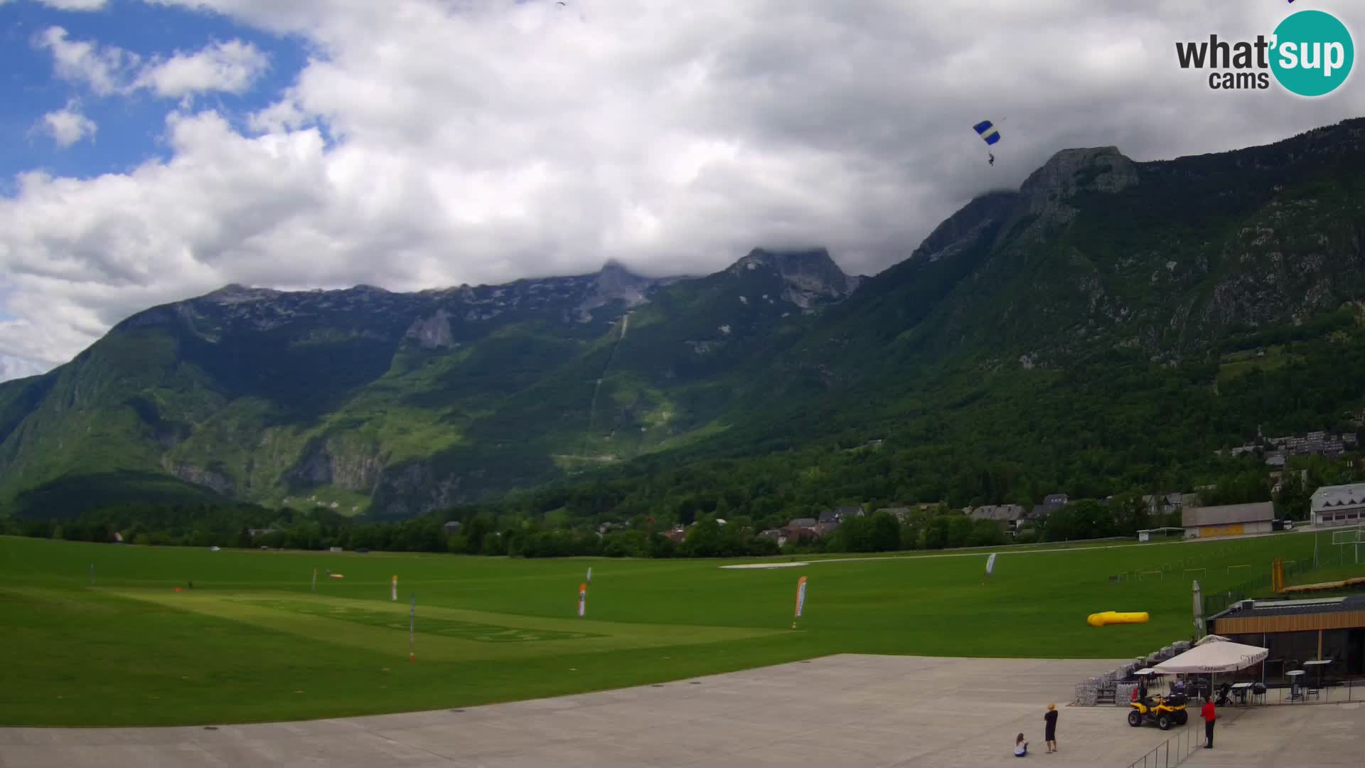 Cámara web en vivo Aeropuerto de Bovec – Vista a Kanin