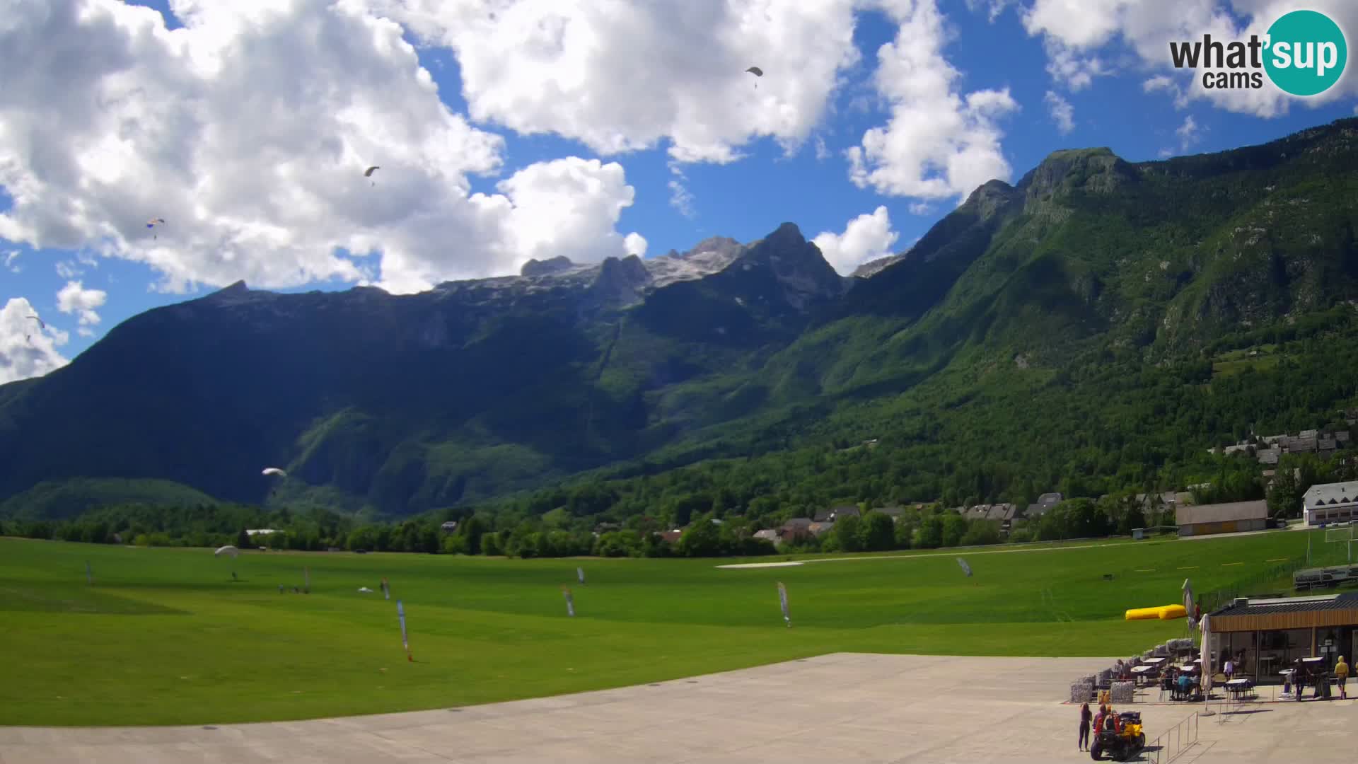 Cámara web en vivo Aeropuerto de Bovec – Vista a Kanin