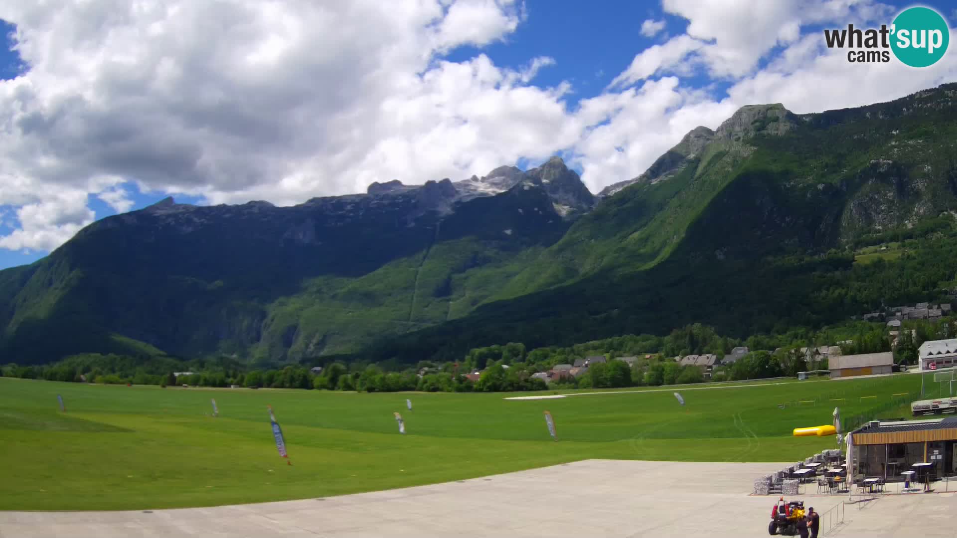 Live webcam Bovec airport – View to Kanin