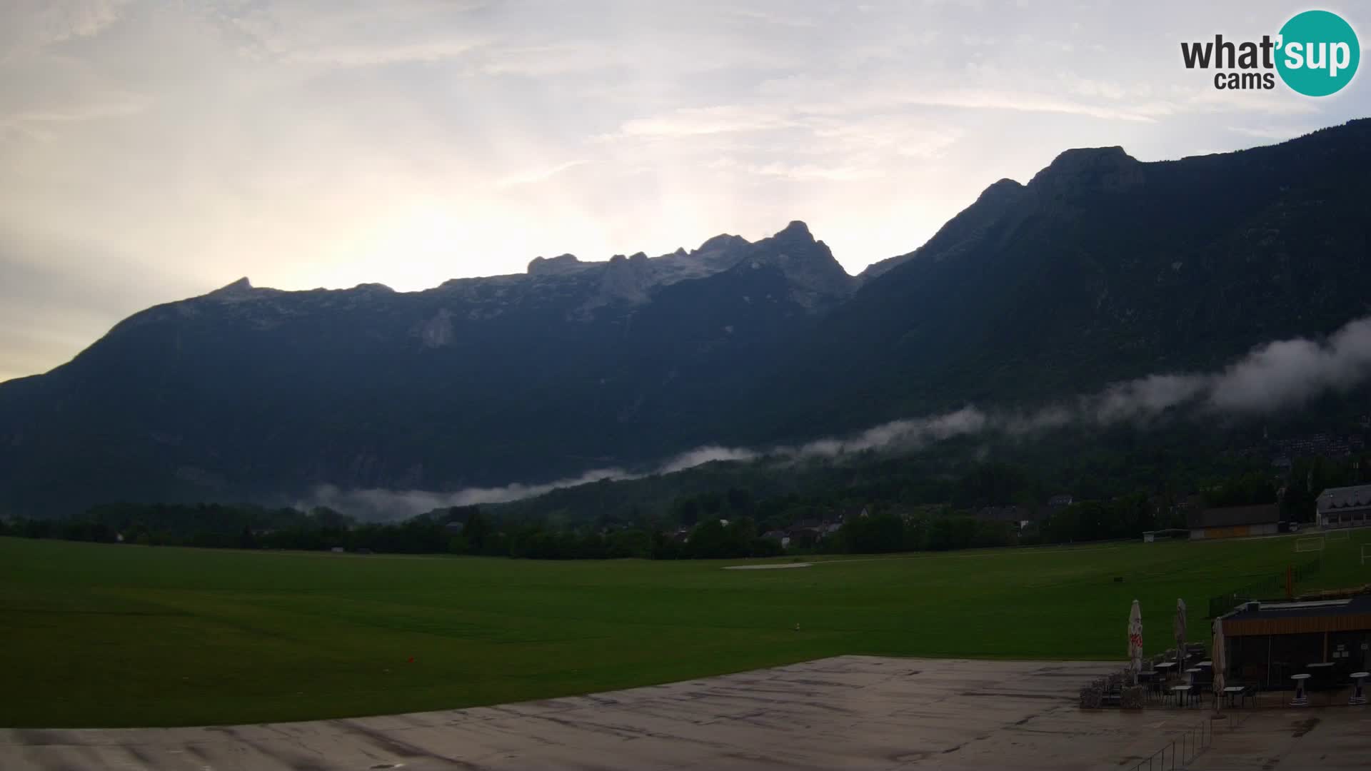 Webcam en direct Aéroport de Bovec – Vue sur Kanin
