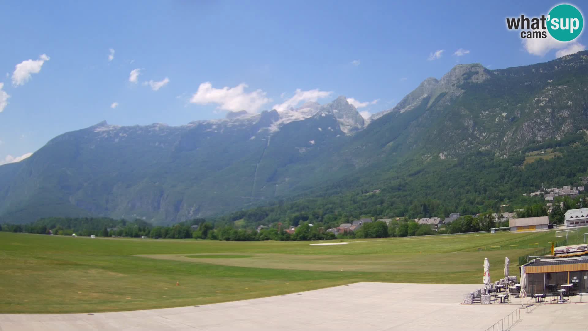 Spletna kamera letališče Bovec – pogled proti Kaninu