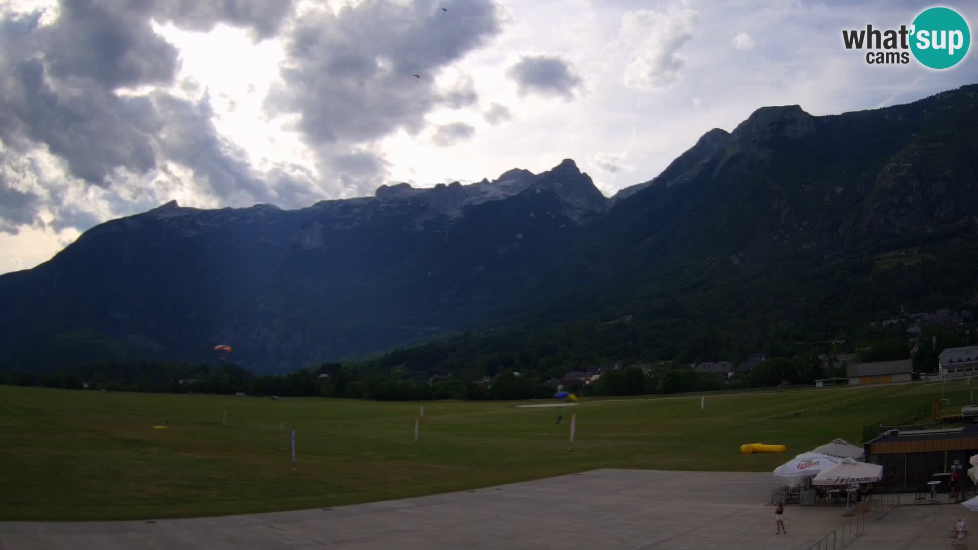 Live webcam Bovec airport – View to Kanin