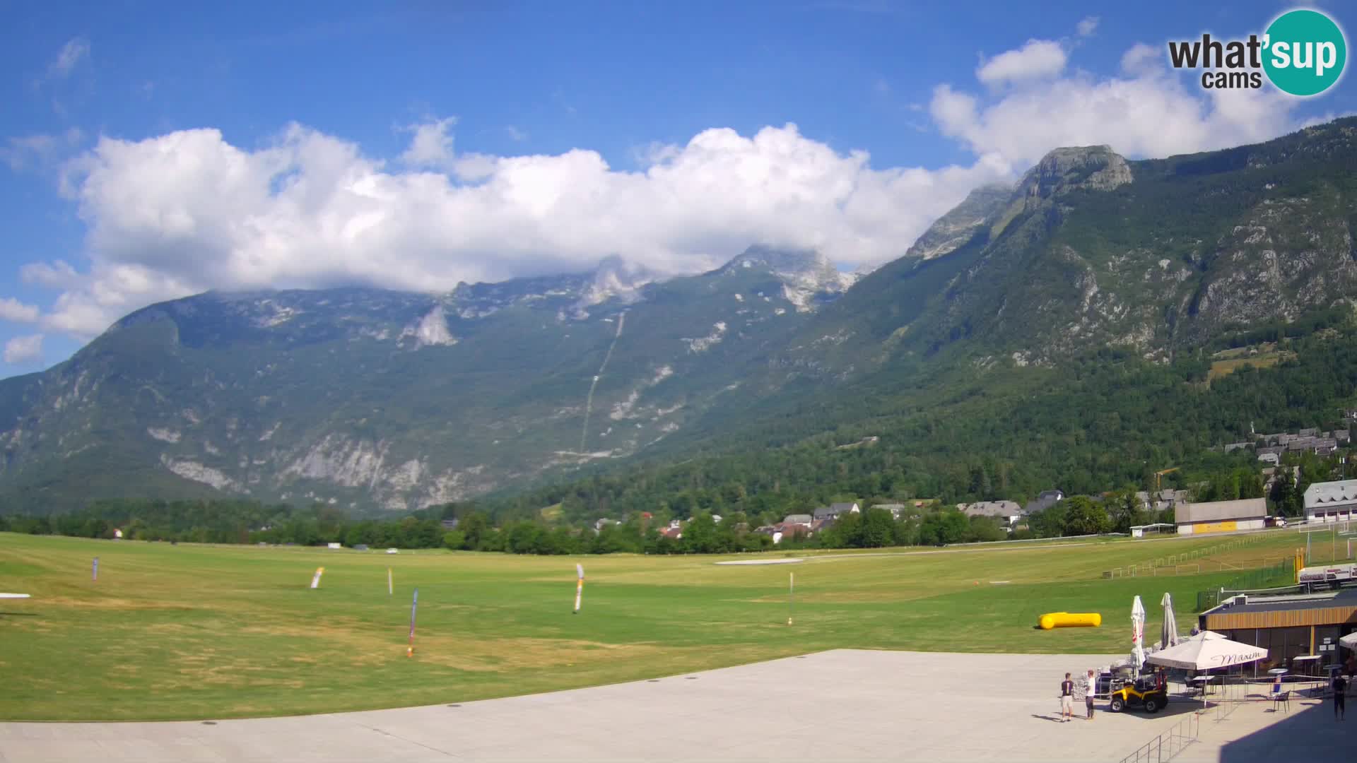 Web kamera uživo Zračna luka Bovec – Pogled na Kanin