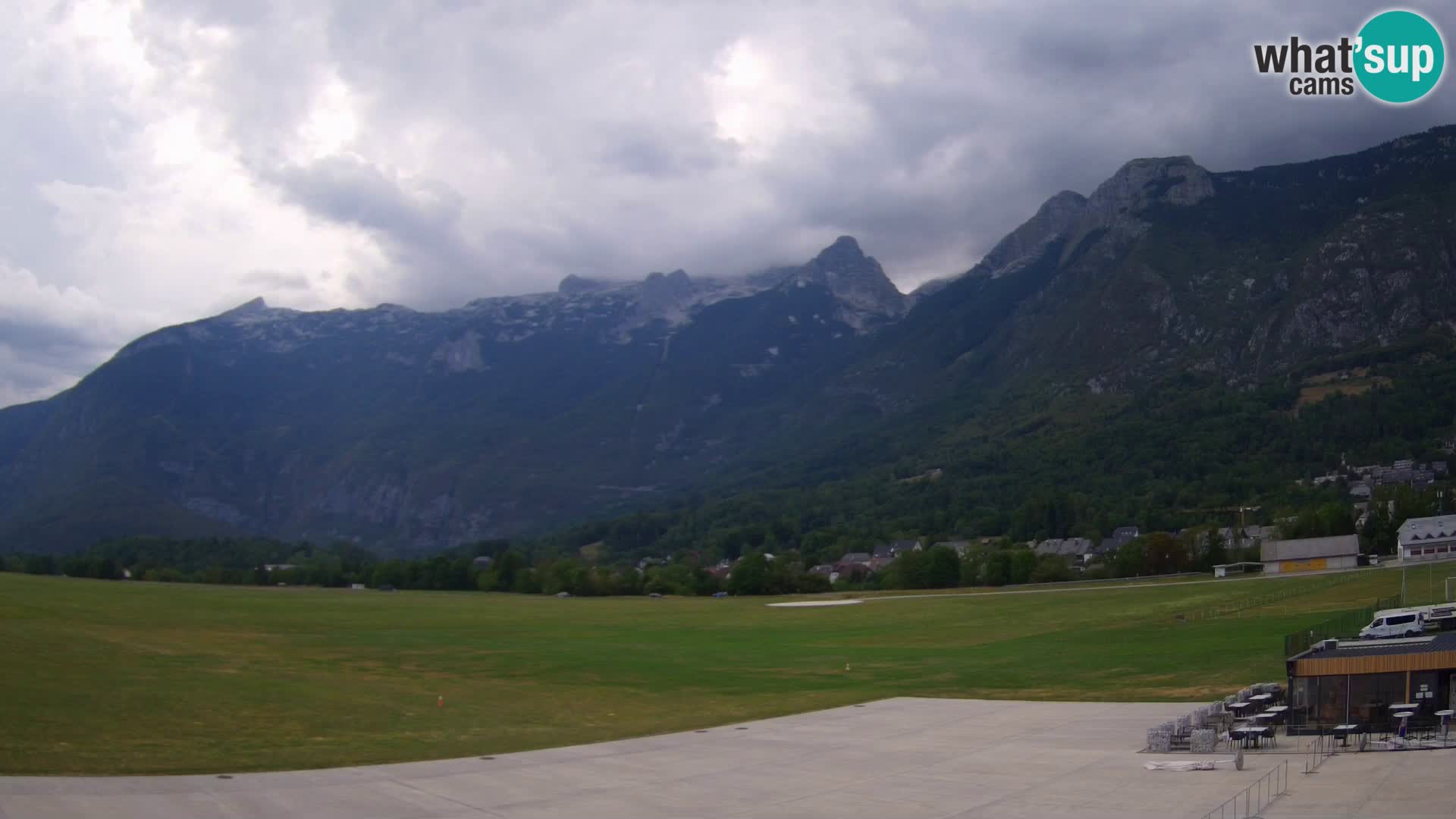 Live webcam Bovec airport – View to Kanin