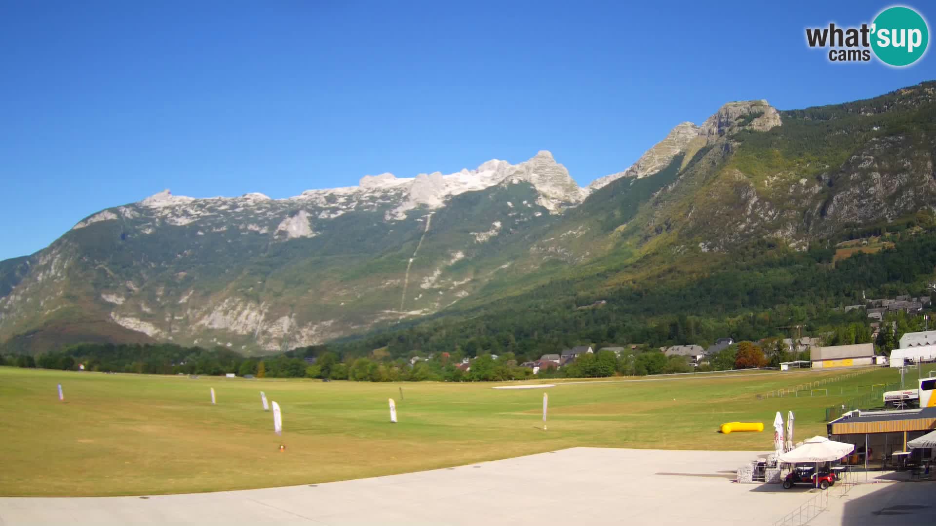 Webcam en direct Aéroport de Bovec – Vue sur Kanin