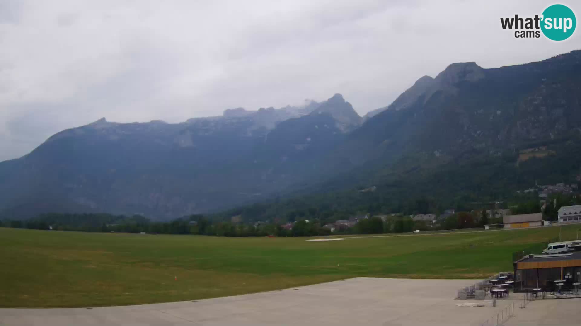 Live webcam Bovec airport – View to Kanin