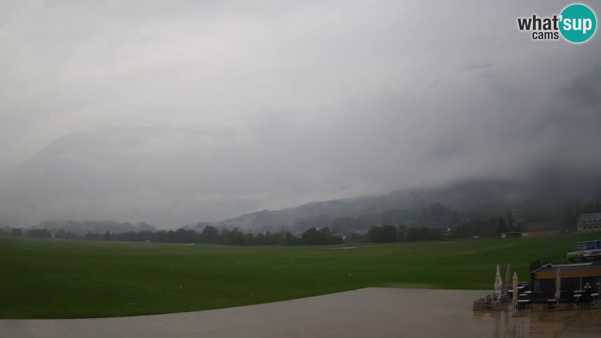 Cámara web en vivo Aeropuerto de Bovec – Vista a Kanin