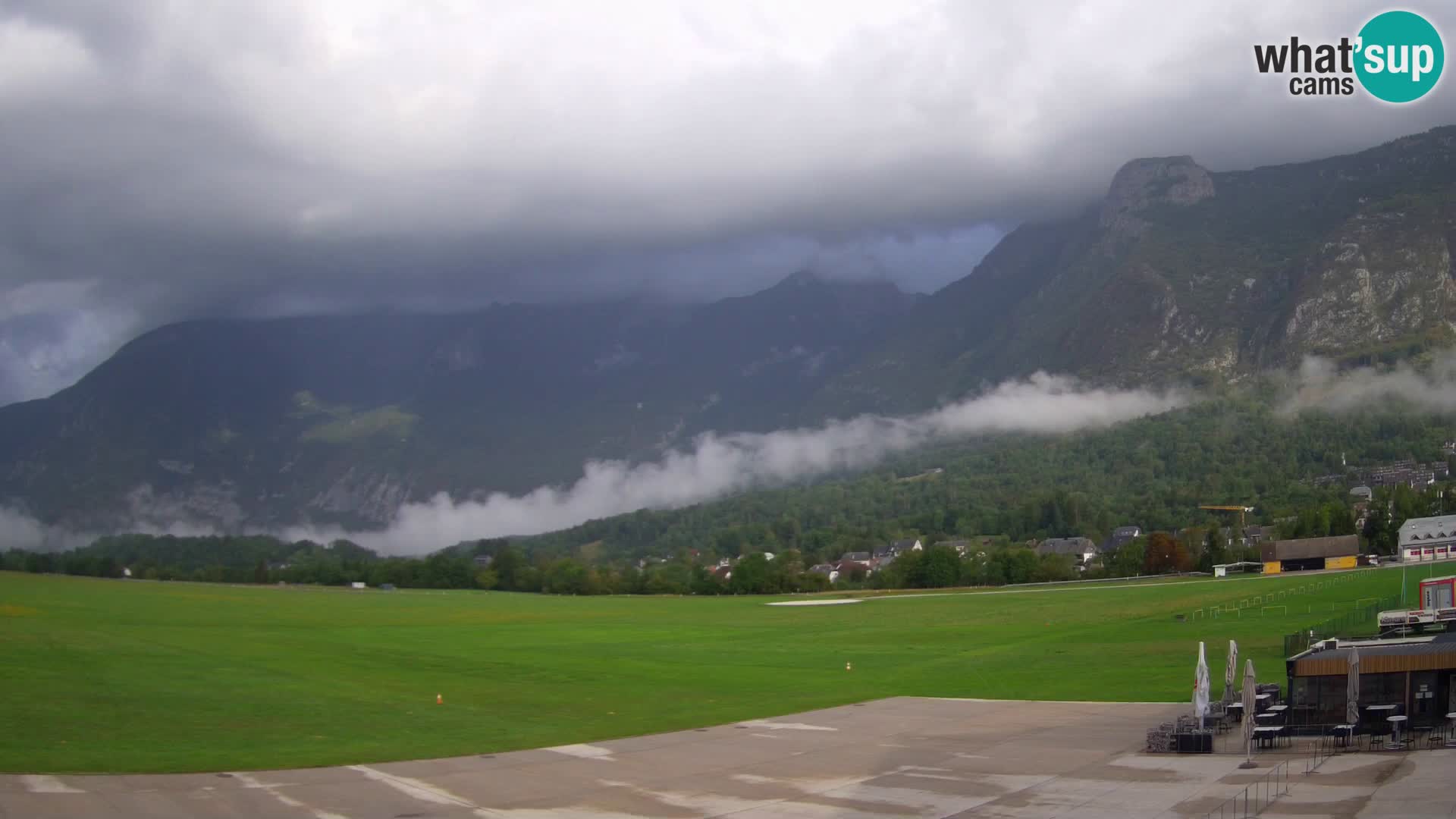 Live webcam Bovec airport – View to Kanin