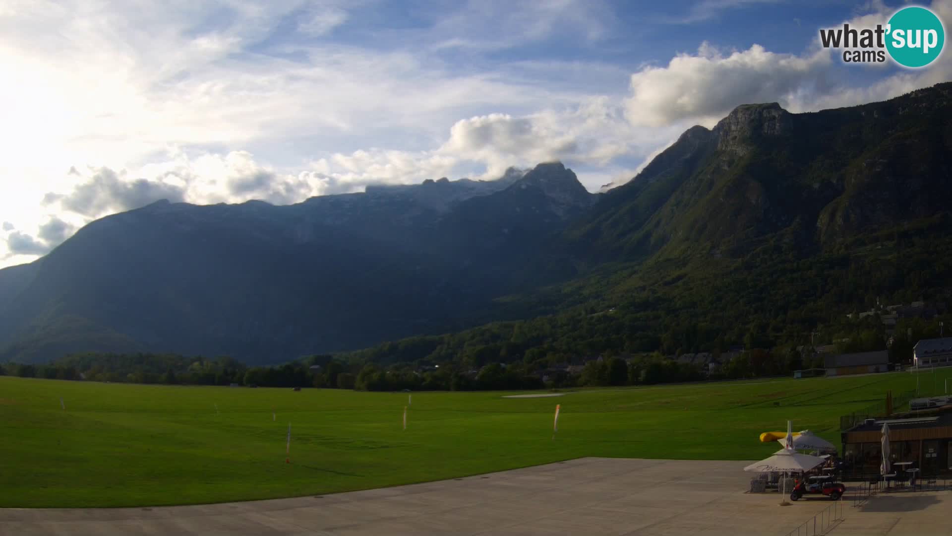 Webcam en direct Aéroport de Bovec – Vue sur Kanin