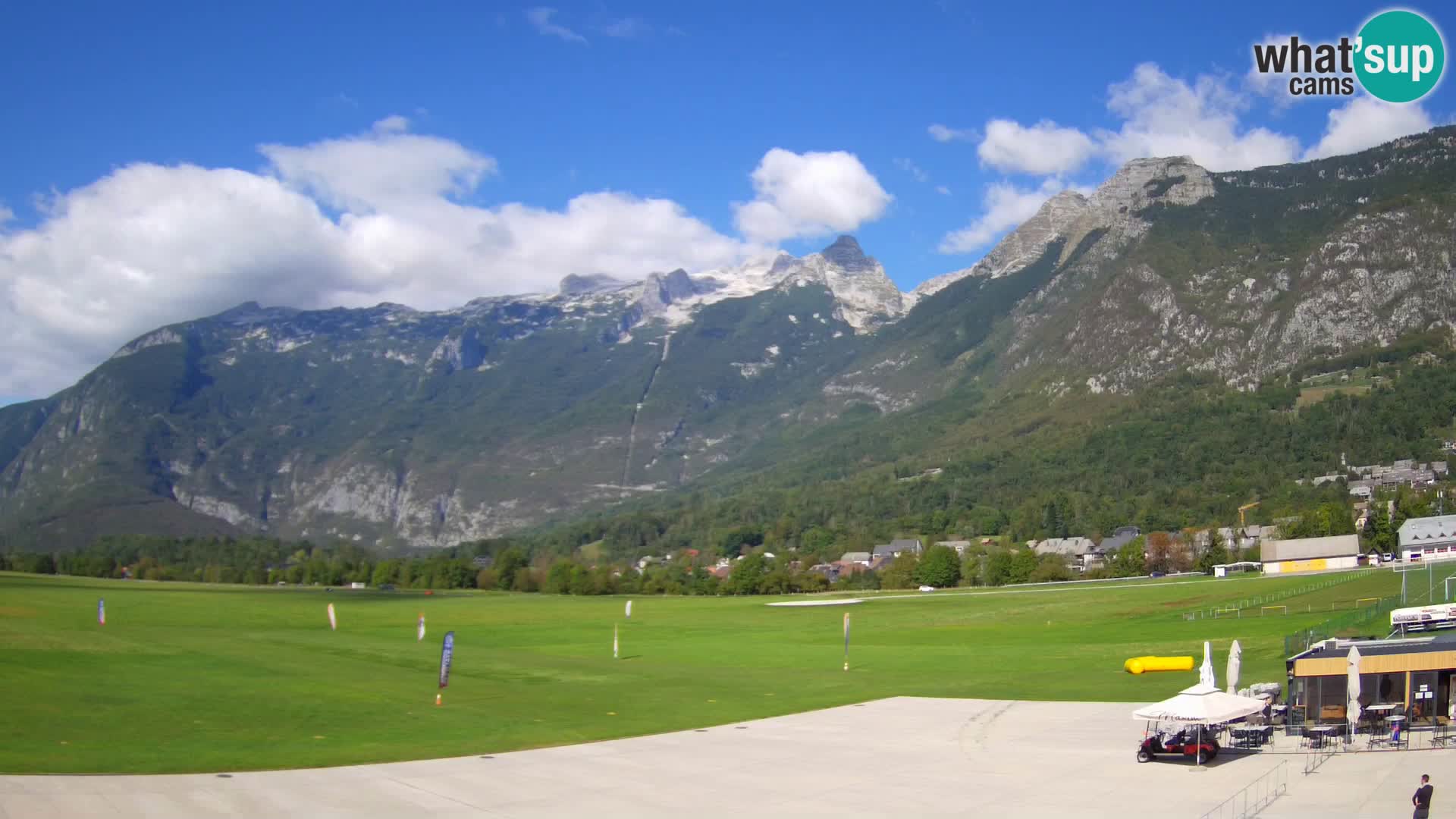 Live webcam Bovec airport – View to Kanin