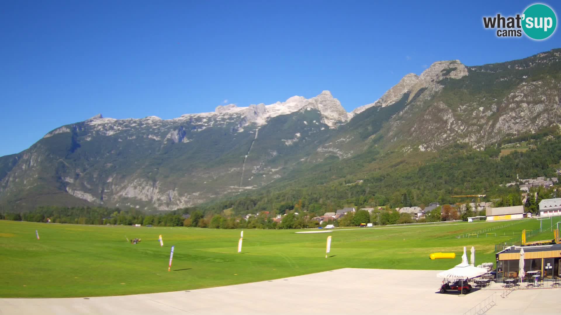 Webcam en direct Aéroport de Bovec – Vue sur Kanin