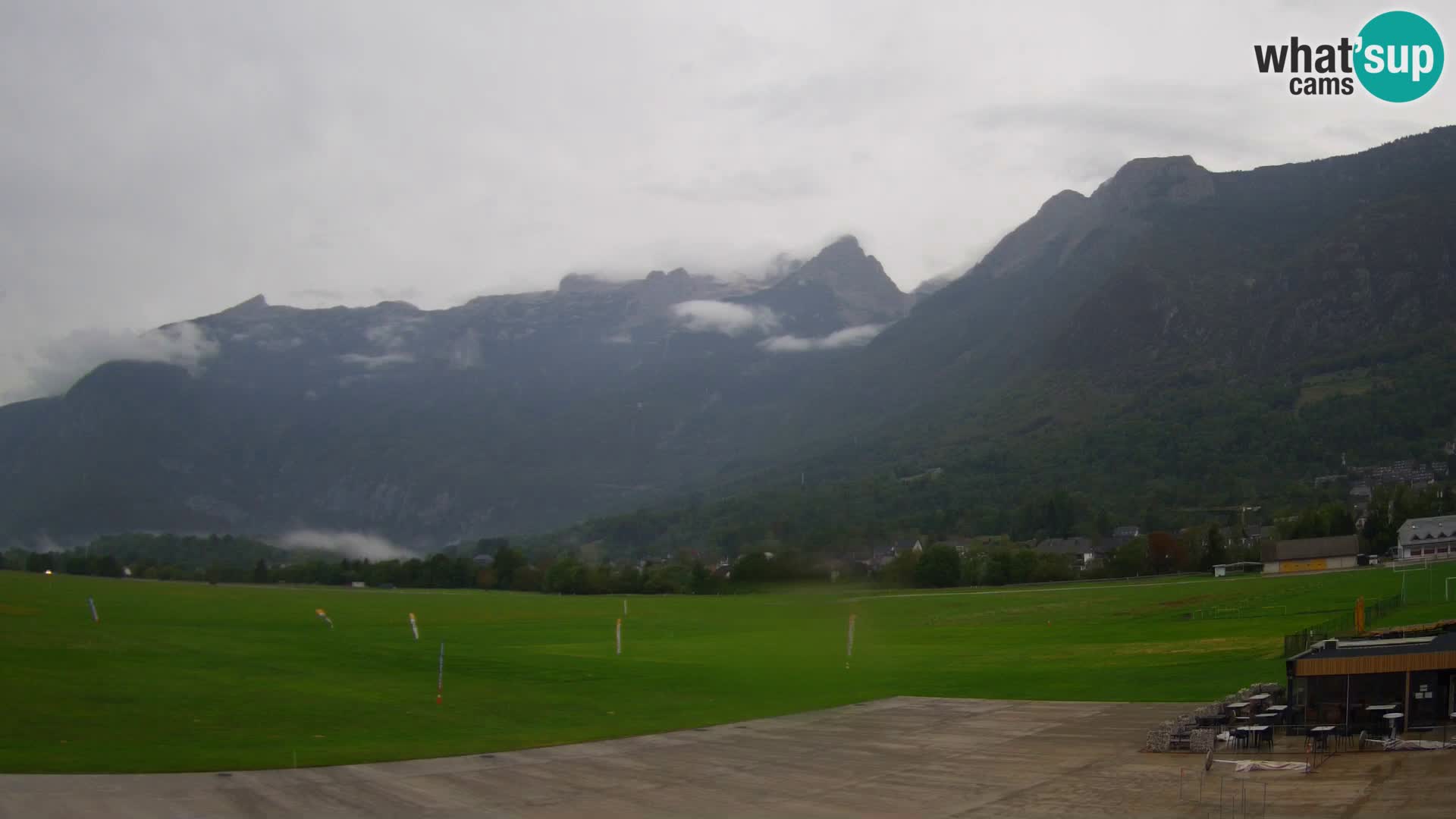 Live webcam Bovec airport – View to Kanin