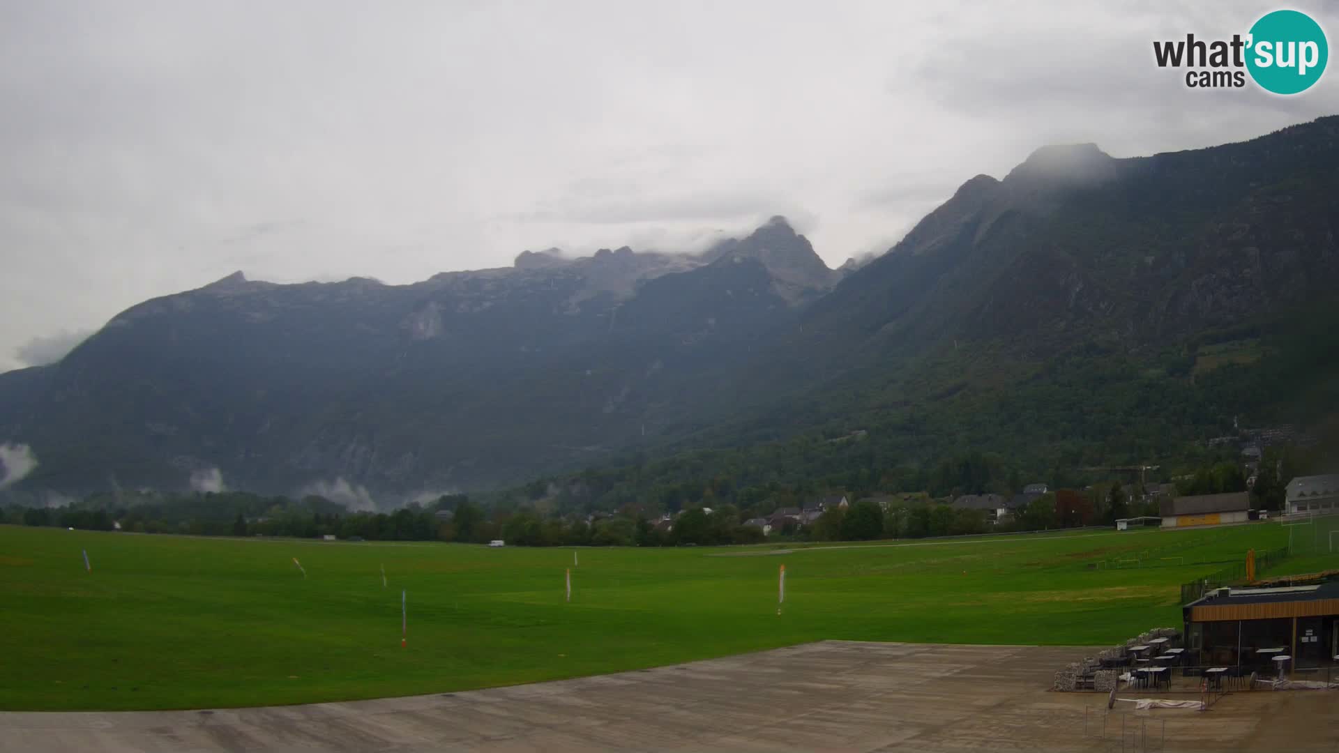 Live webcam Bovec airport – View to Kanin