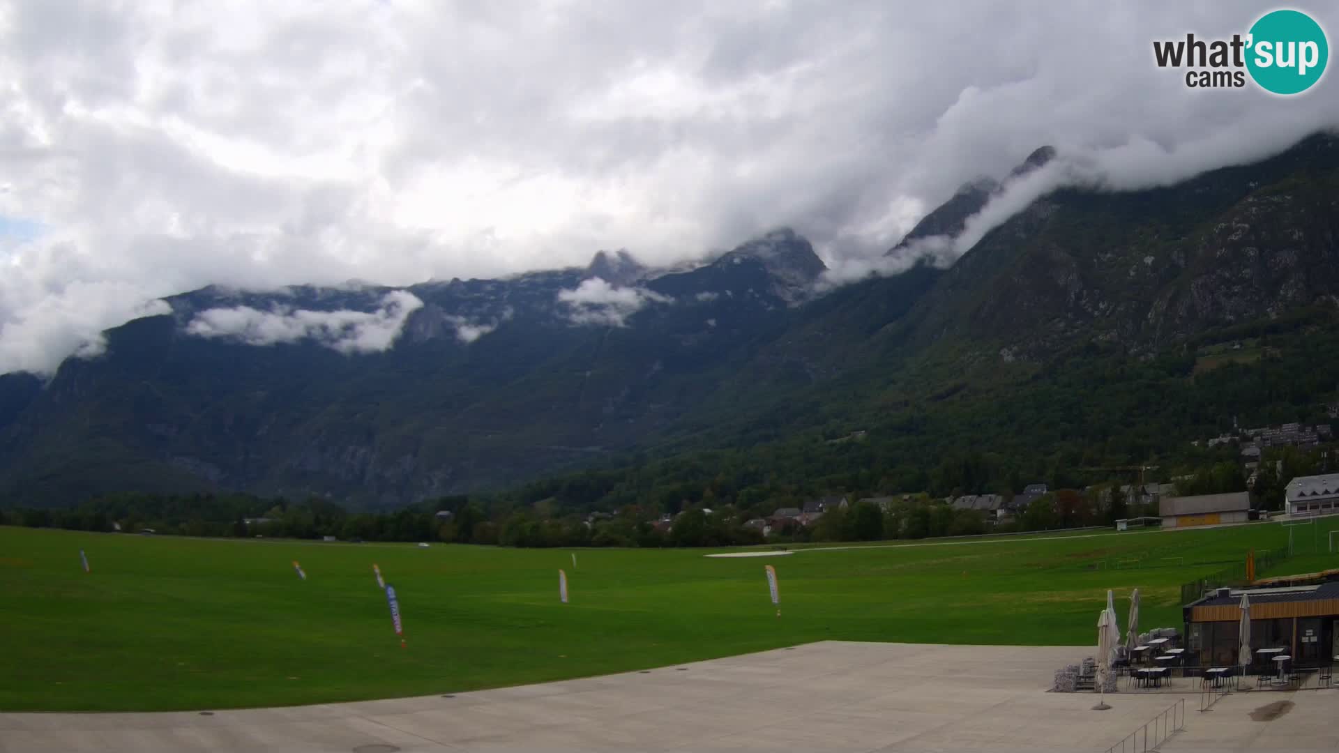 Webcam en direct Aéroport de Bovec – Vue sur Kanin