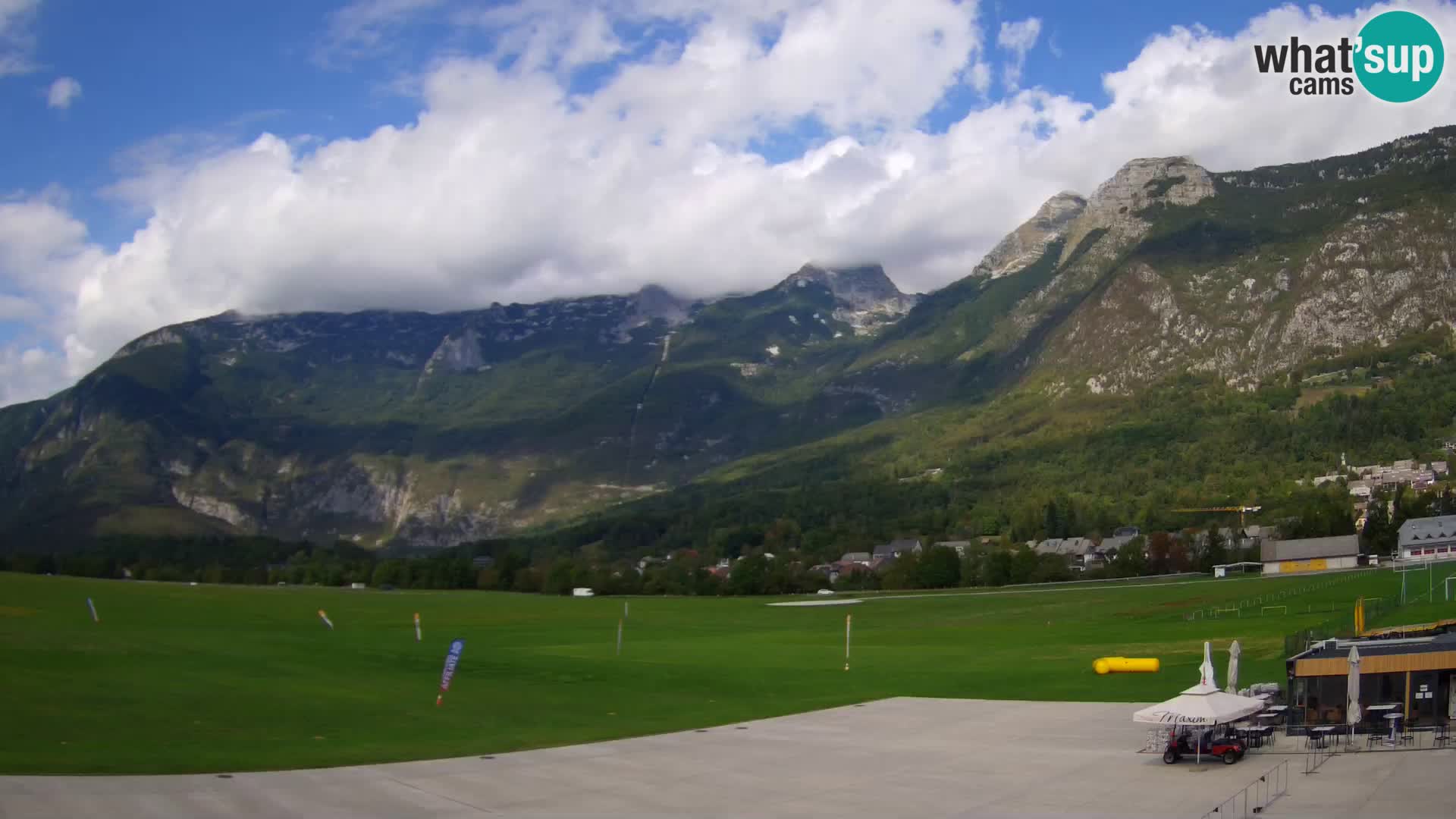 Live webcam Bovec airport – View to Kanin