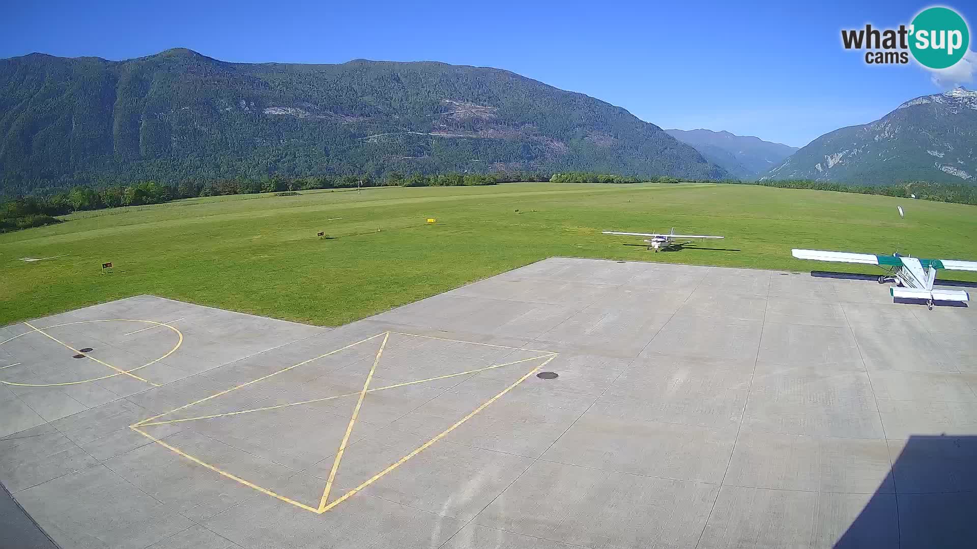 Live-Webcam Flughafen Bovec – Blick auf Kanin