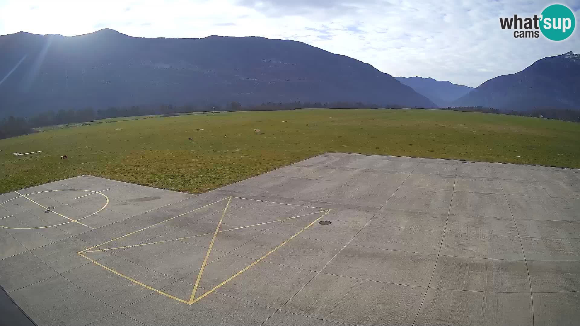 Live-Webcam Flughafen Bovec – Blick auf Kanin