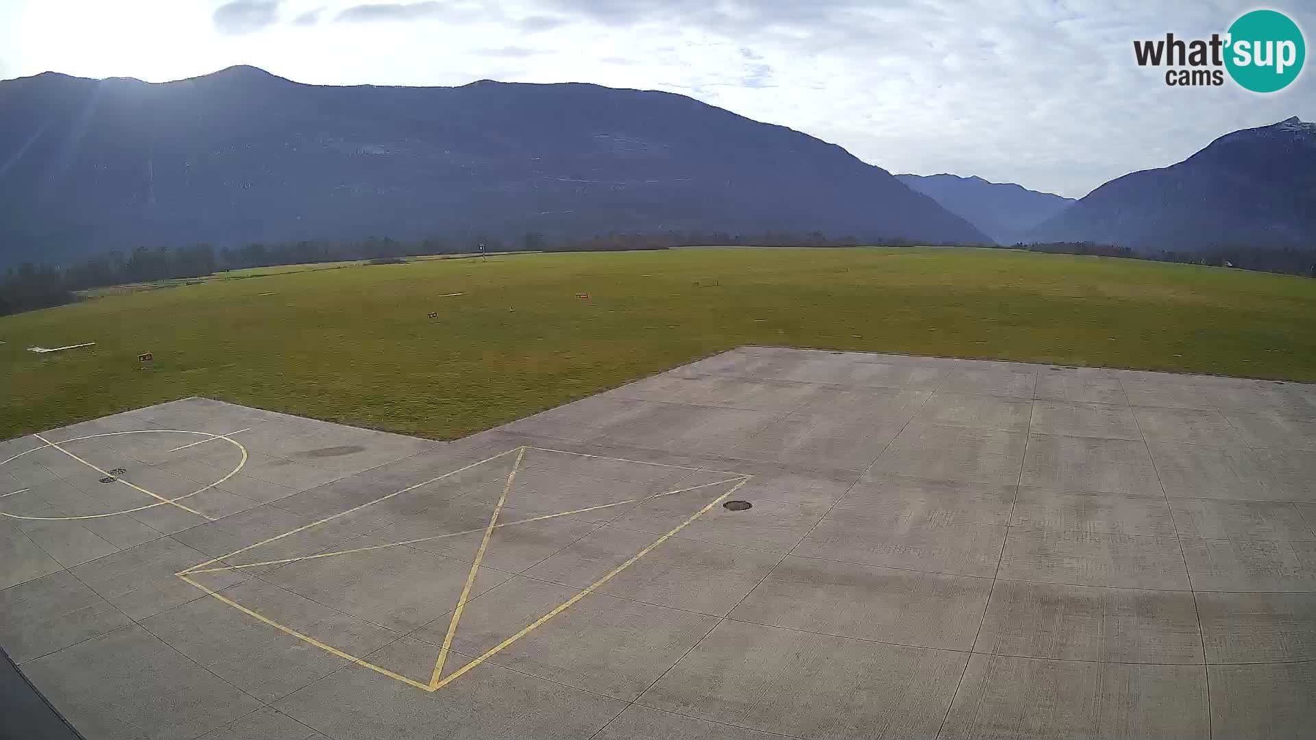 Live-Webcam Flughafen Bovec – Blick auf Kanin