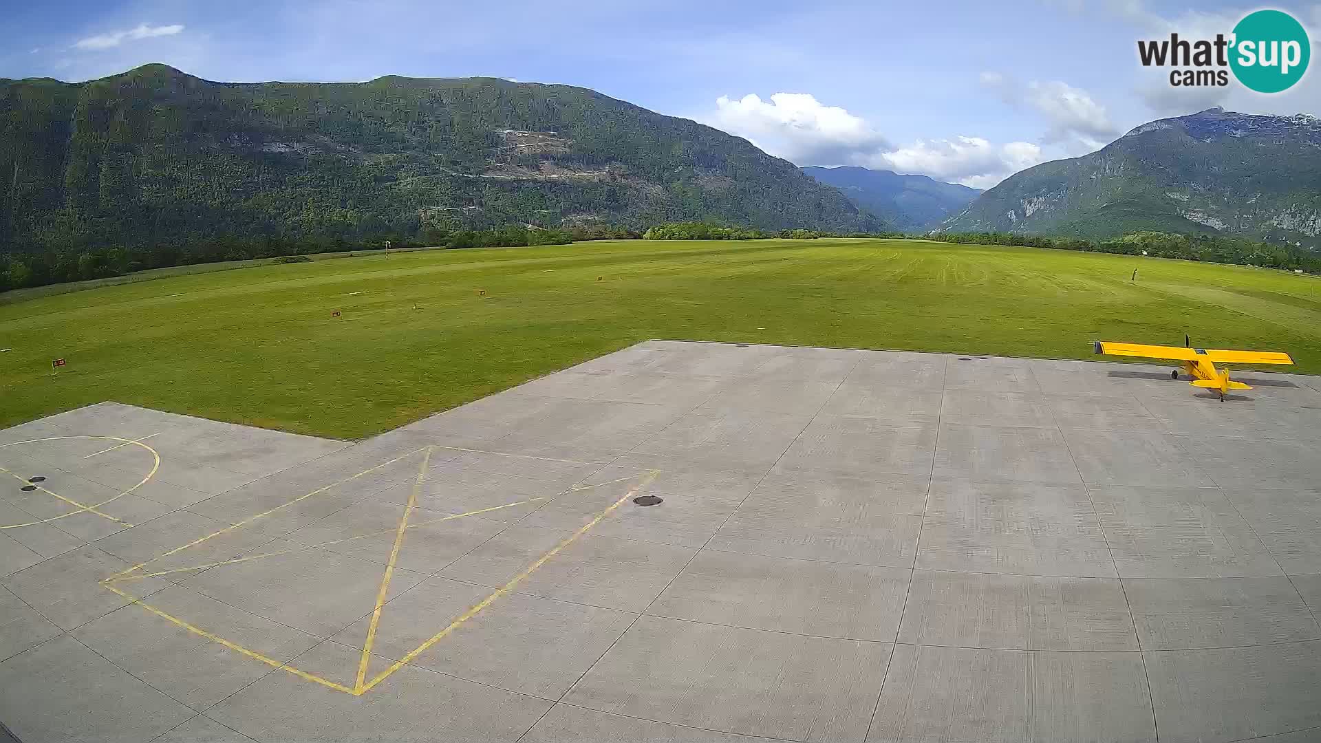 Webcam des Flughafens Bovec – Skydive Bovec