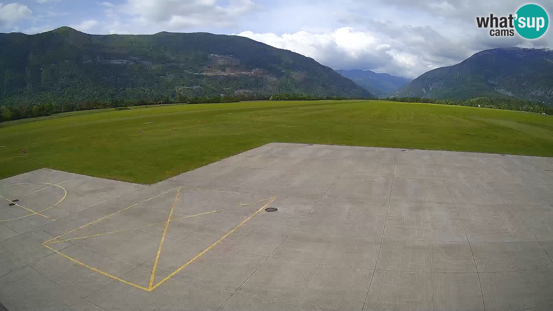 Webcam des Flughafens Bovec – Skydive Bovec
