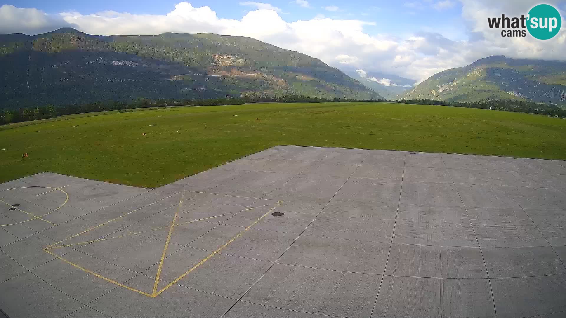 Live-Webcam Flughafen Bovec – Blick auf Kanin