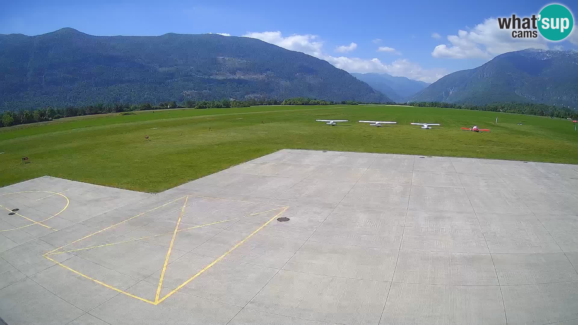 Live-Webcam Flughafen Bovec – Blick auf Kanin