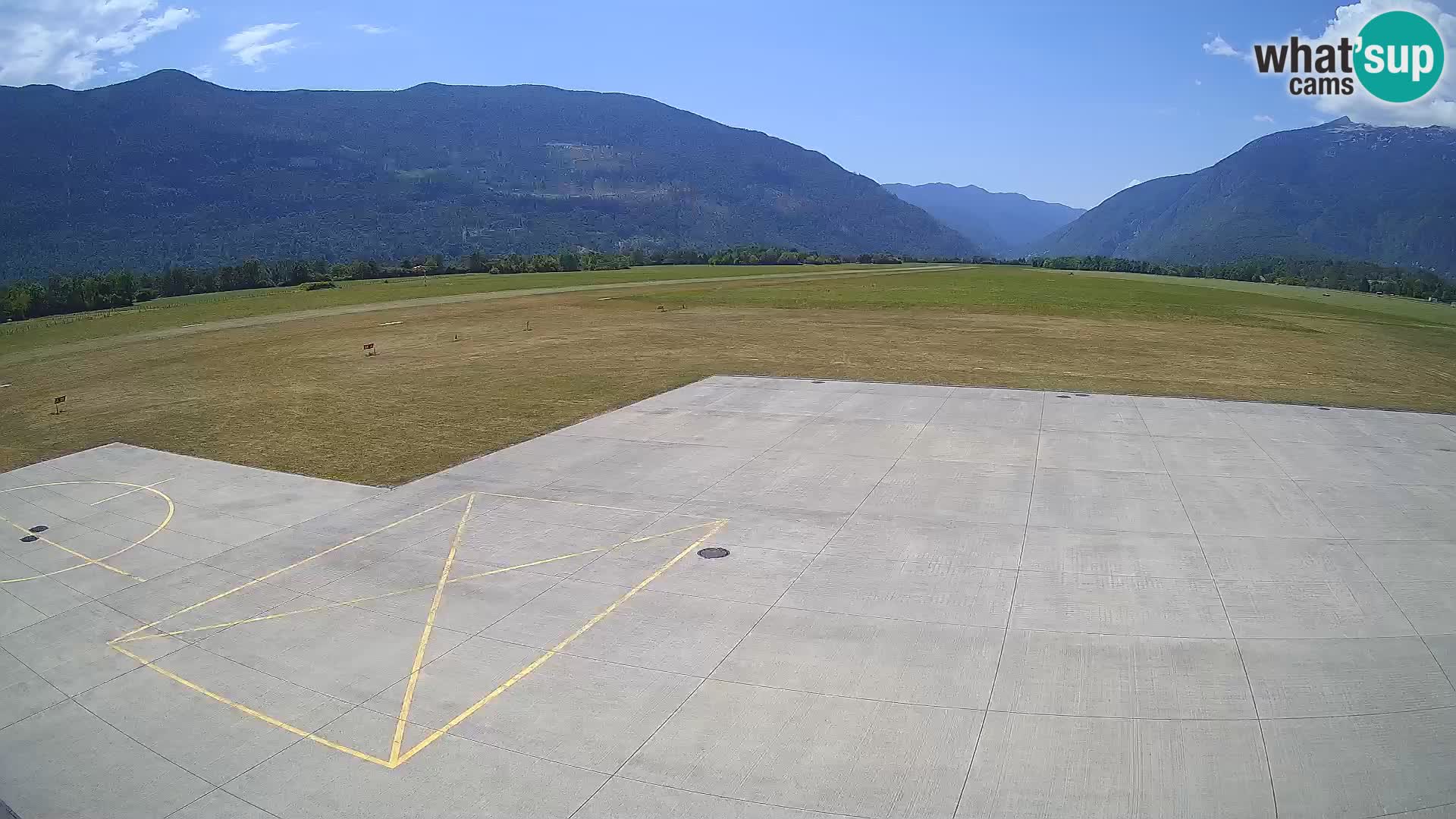 Webcam des Flughafens Bovec – Skydive Bovec