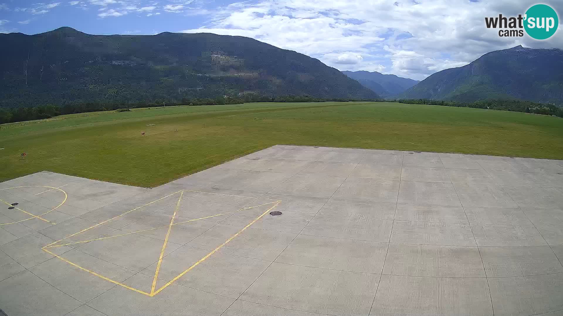 Live-Webcam Flughafen Bovec – Blick auf Kanin