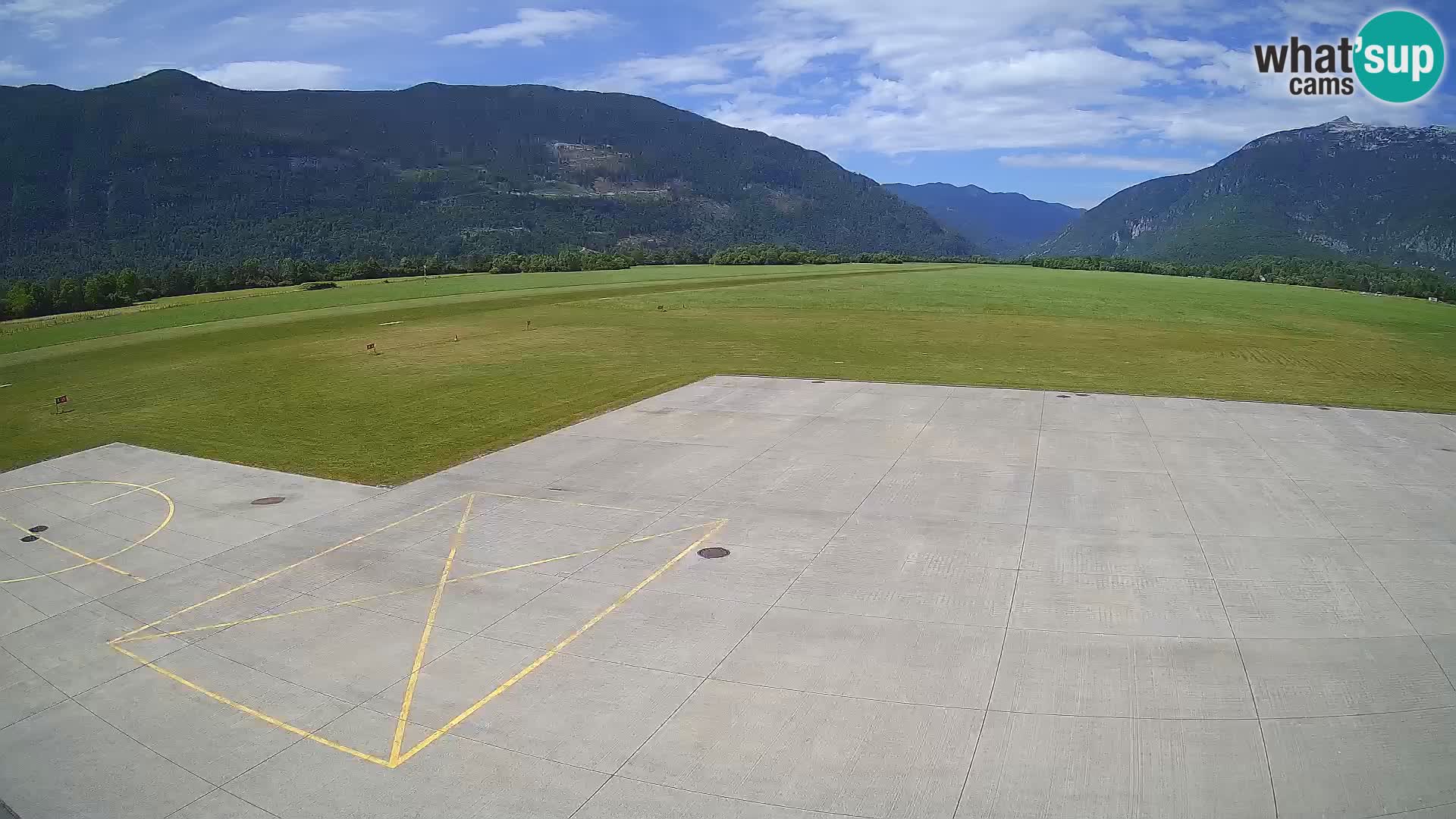 Live-Webcam Flughafen Bovec – Blick auf Kanin