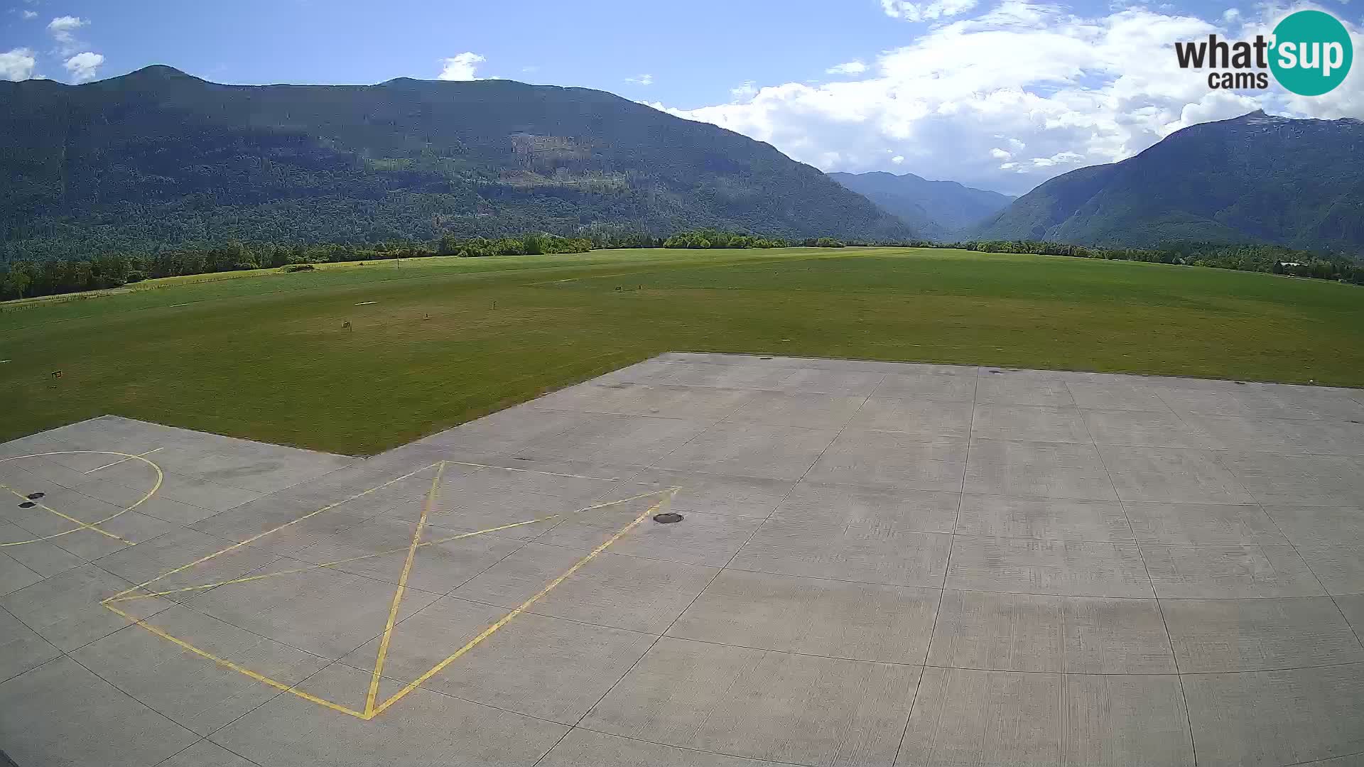 Live-Webcam Flughafen Bovec – Blick auf Kanin