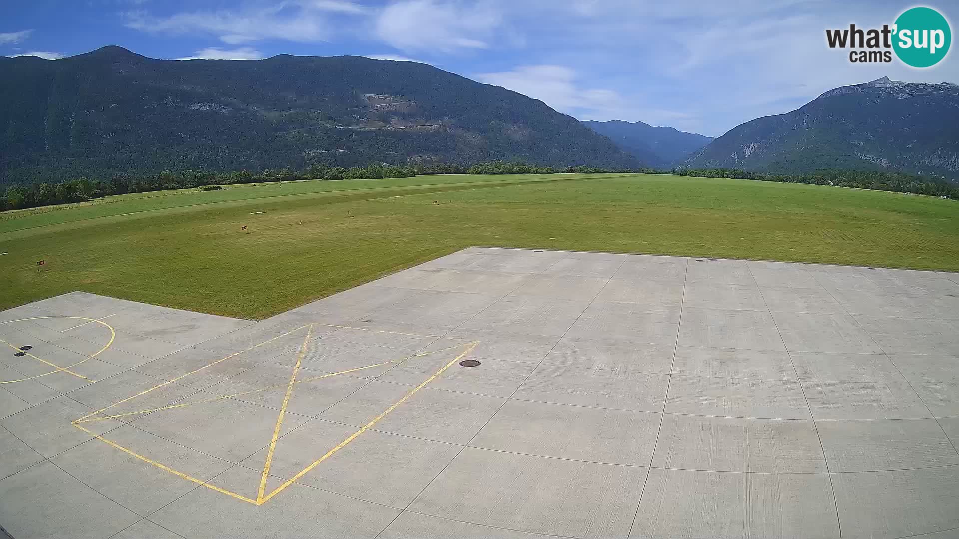 Live-Webcam Flughafen Bovec – Blick auf Kanin