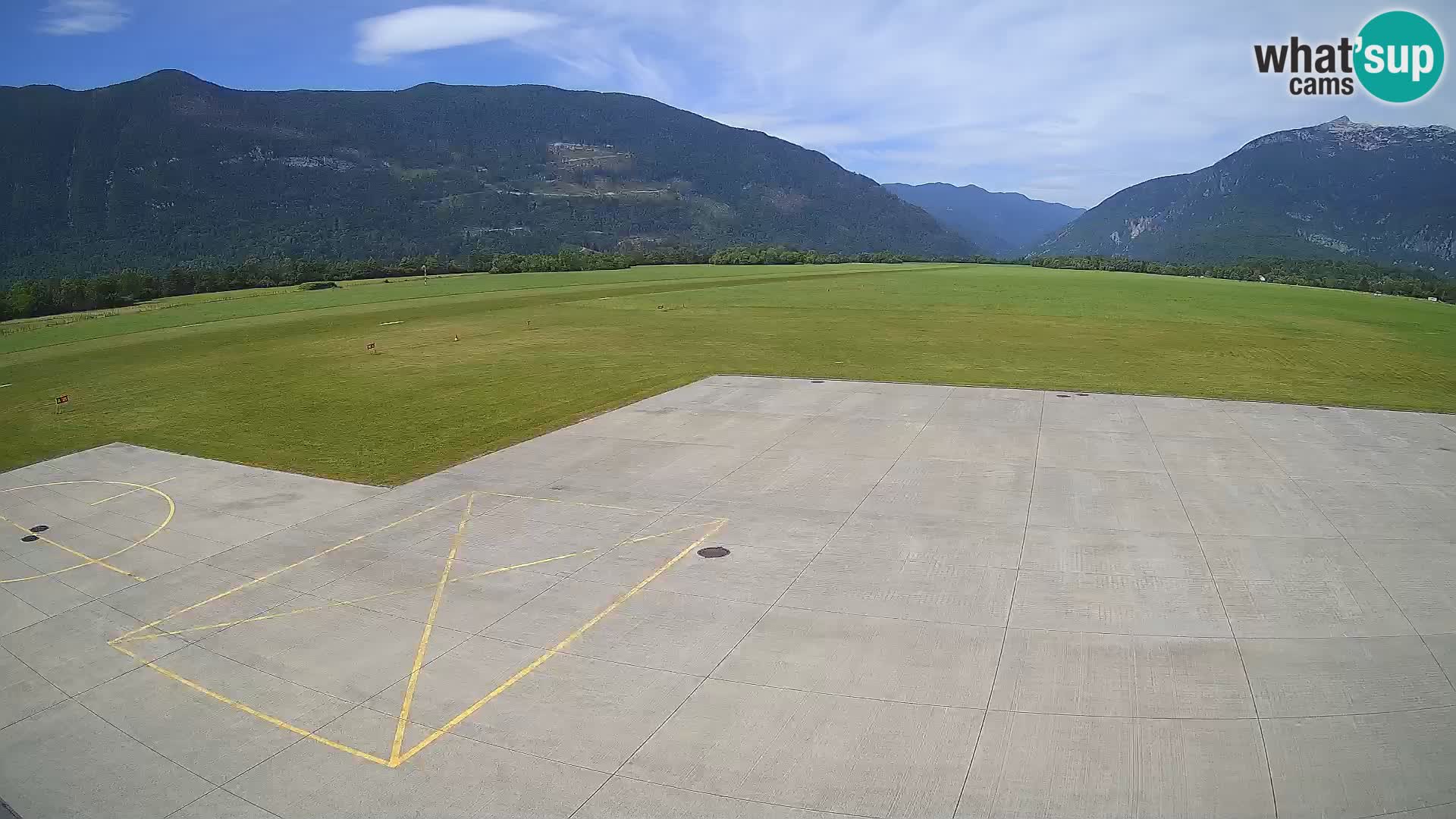 Webcam des Flughafens Bovec – Skydive Bovec