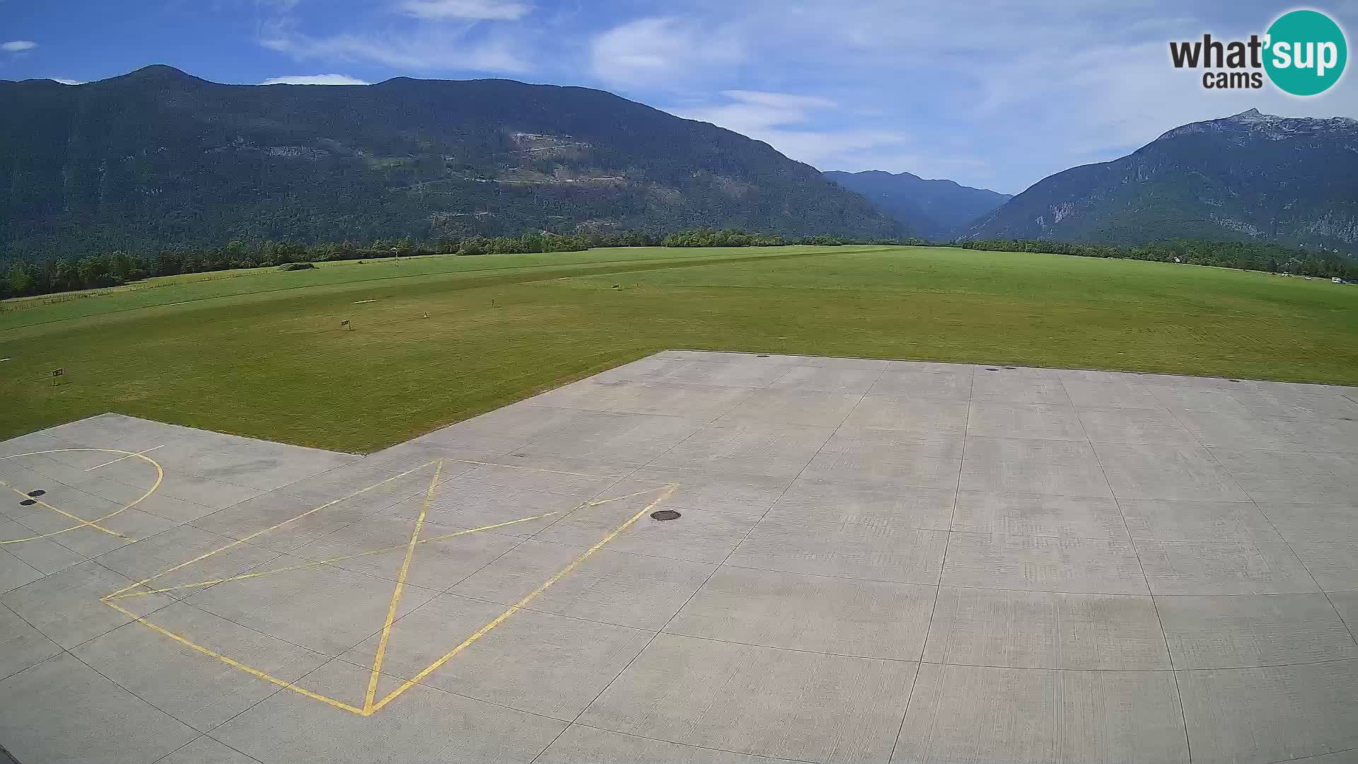Live-Webcam Flughafen Bovec – Blick auf Kanin