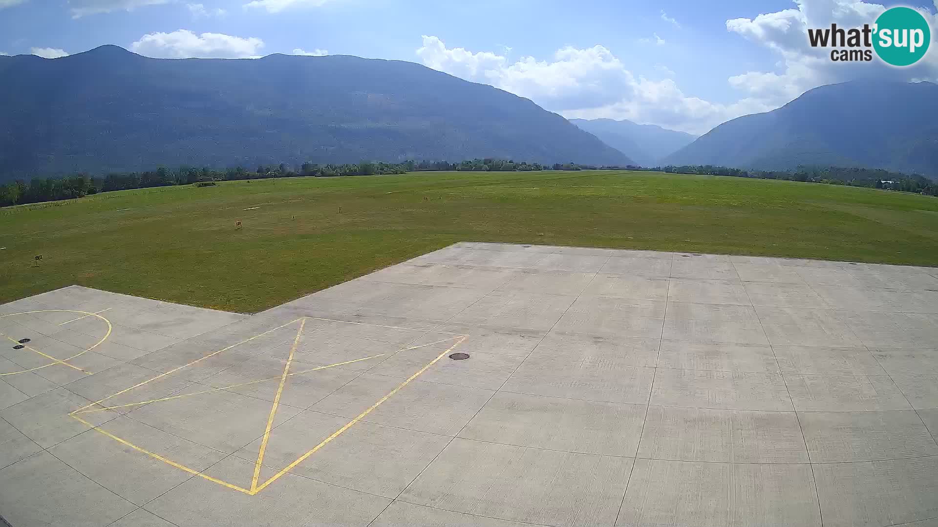 Webcam des Flughafens Bovec – Skydive Bovec