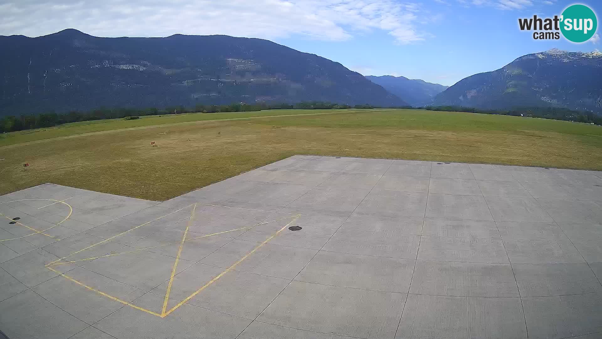 Webcam des Flughafens Bovec – Skydive Bovec