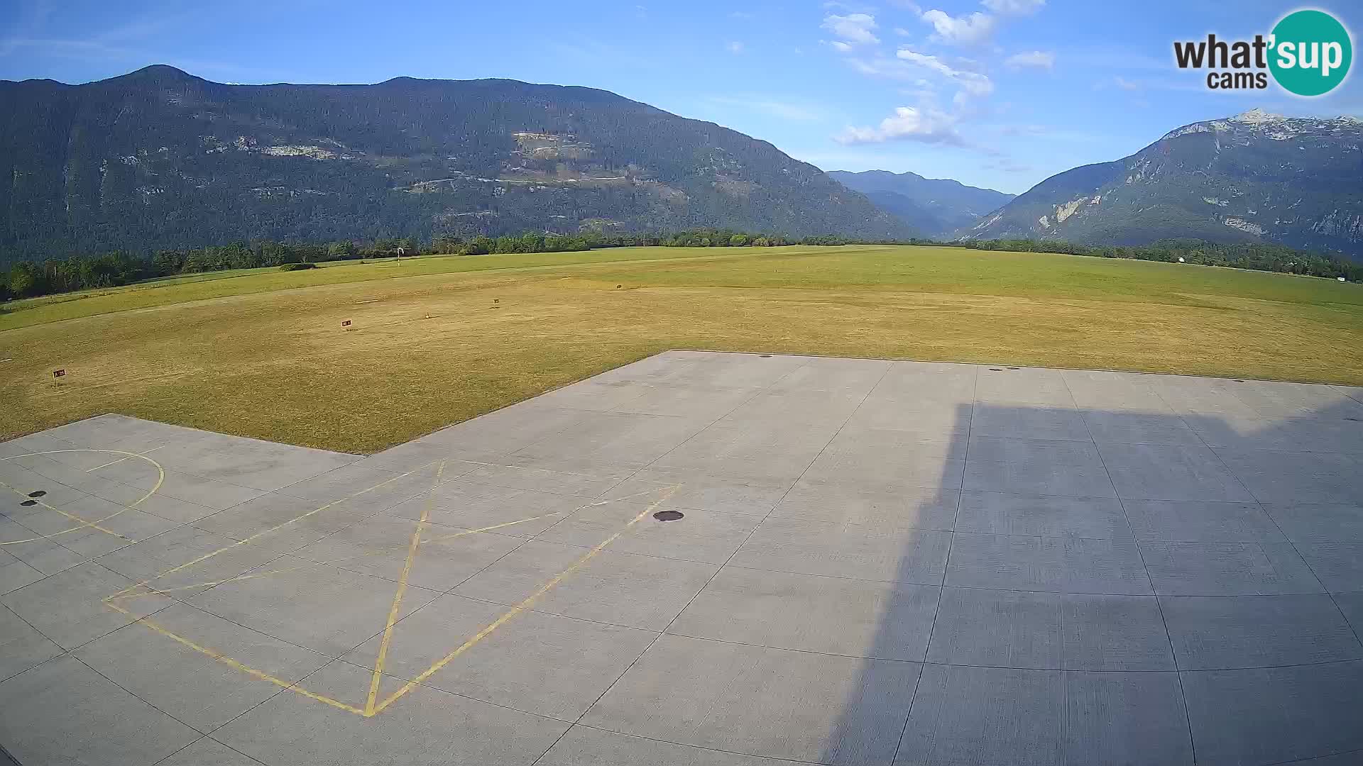 Live-Webcam Flughafen Bovec – Blick auf Kanin