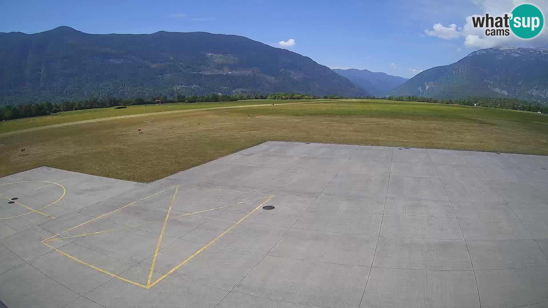 Live-Webcam Flughafen Bovec – Blick auf Kanin