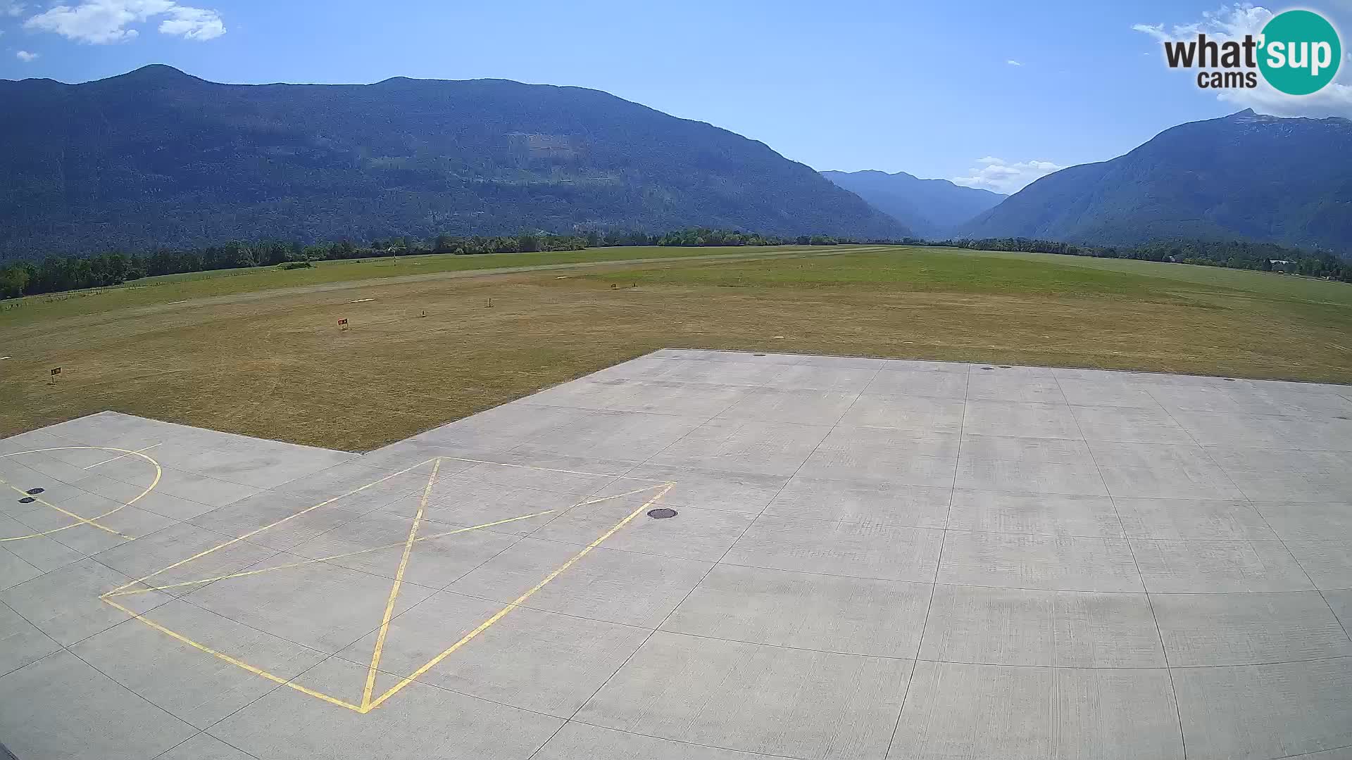 Live-Webcam Flughafen Bovec – Blick auf Kanin