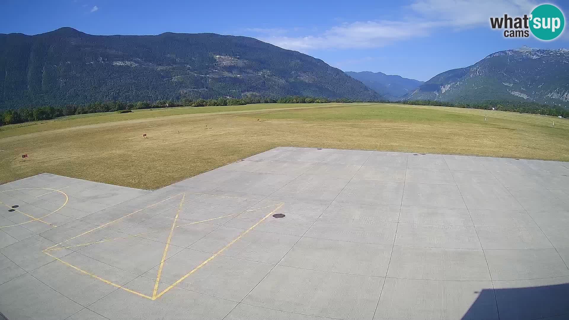 Webcam des Flughafens Bovec – Skydive Bovec