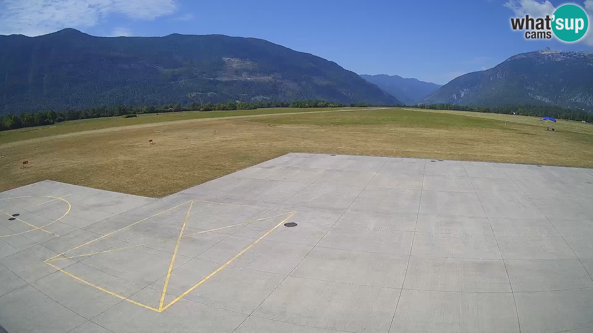 Webcam des Flughafens Bovec – Skydive Bovec